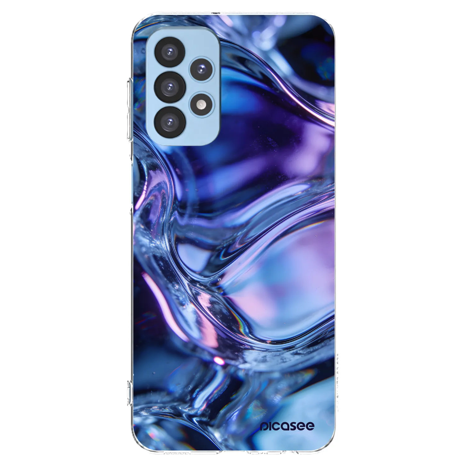 Picasee silikonowe przeźroczyste etui na Samsung Galaxy A23 A235F 4G - Iris liquid