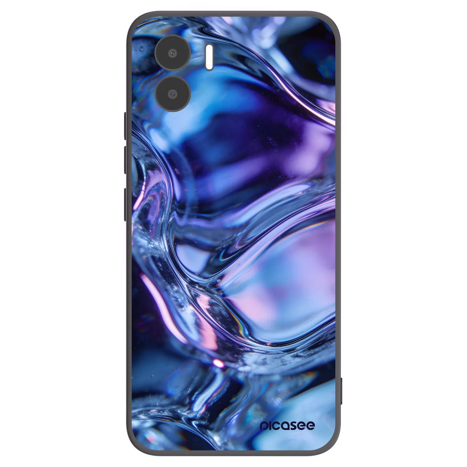 Picasee silikonowe czarne etui na Xiaomi Redmi A1 - Iris liquid