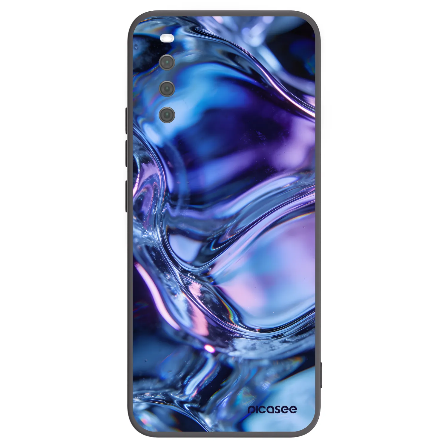 Picasee silikonowe czarne etui na Sony Xperia 10 III - Iris liquid