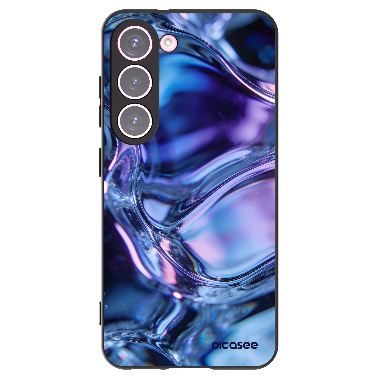 Picasee silikonowe czarne etui na Samsung Galaxy S23 5G - Iris liquid