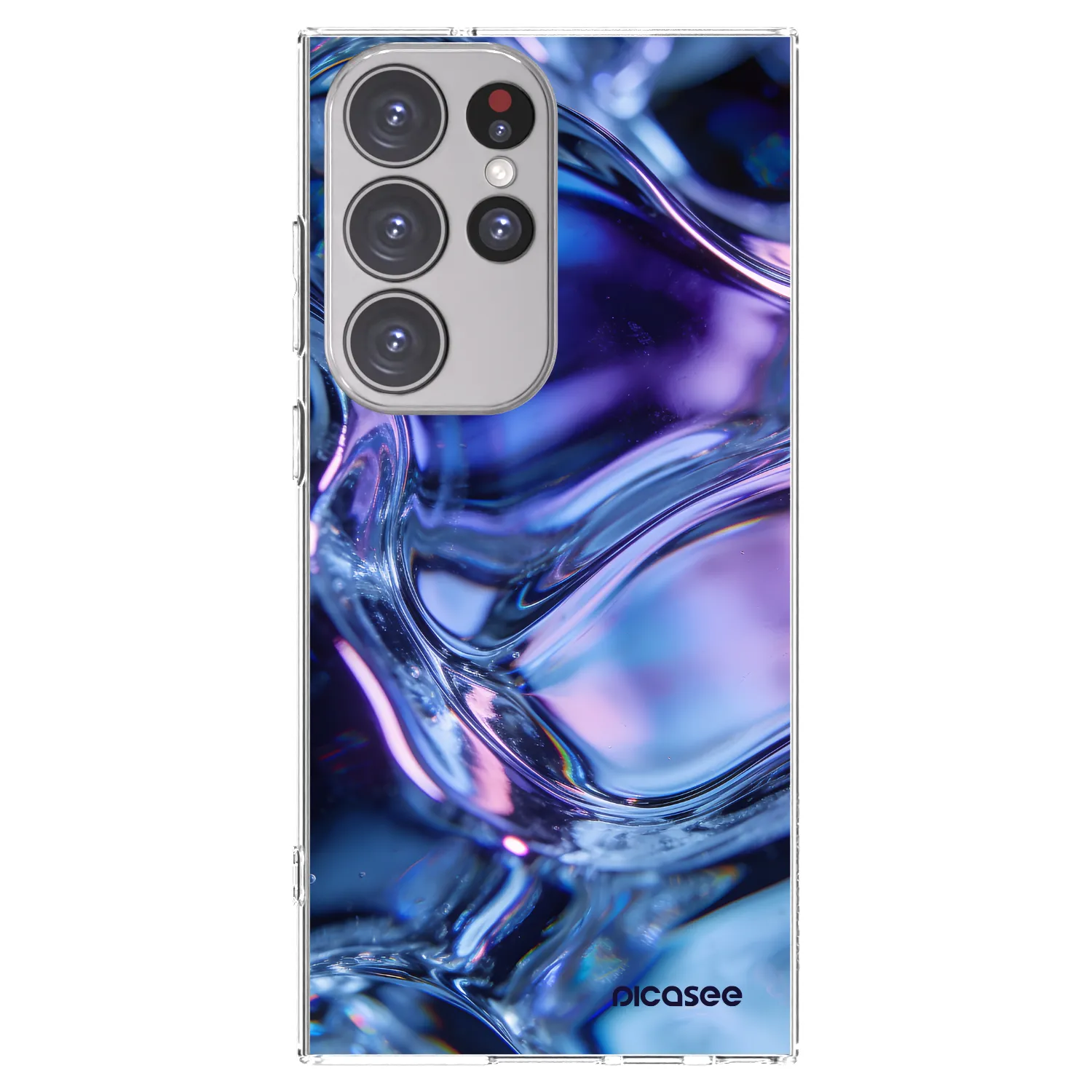 Picasee silikonowe przeźroczyste etui na Samsung Galaxy S23 Ultra 5G - Iris liquid