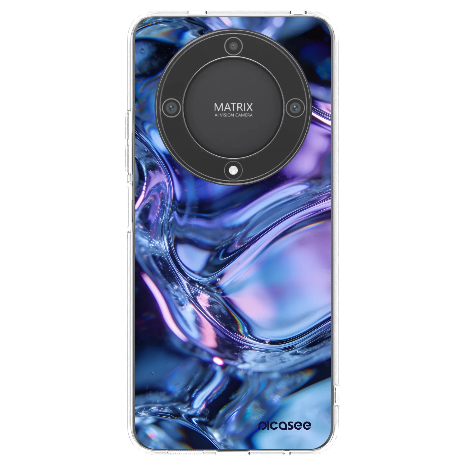 Picasee silikonowe przeźroczyste etui na Honor Magic5 Lite 5G - Iris liquid