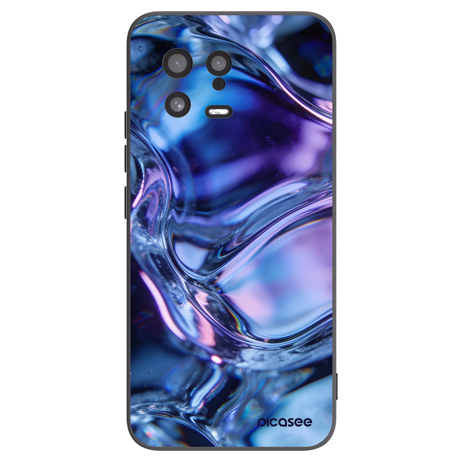 Picasee silikonowe czarne etui na Xiaomi 13 - Iris liquid