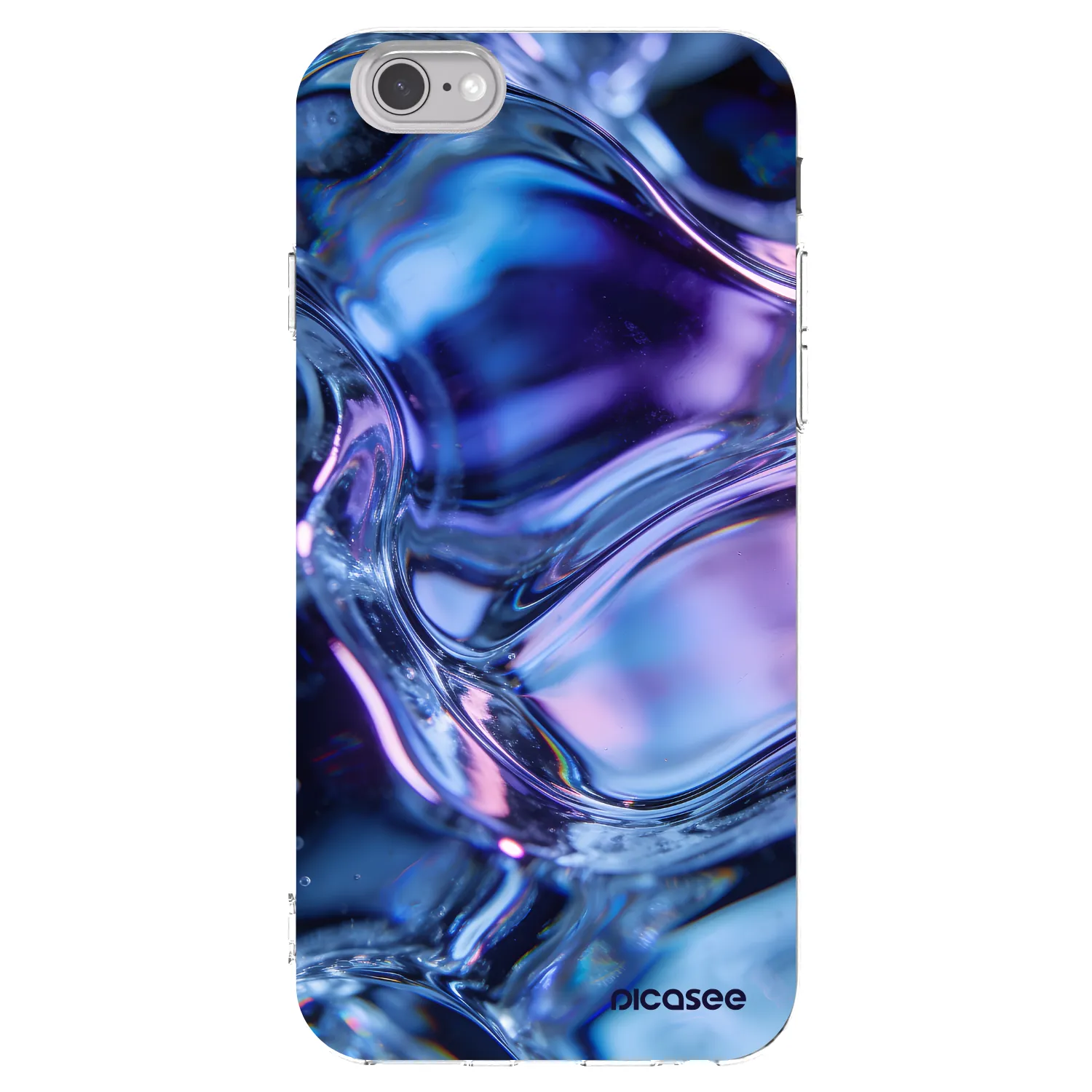 Picasee silikonowe przeźroczyste etui na Apple iPhone 6/6S - Iris liquid