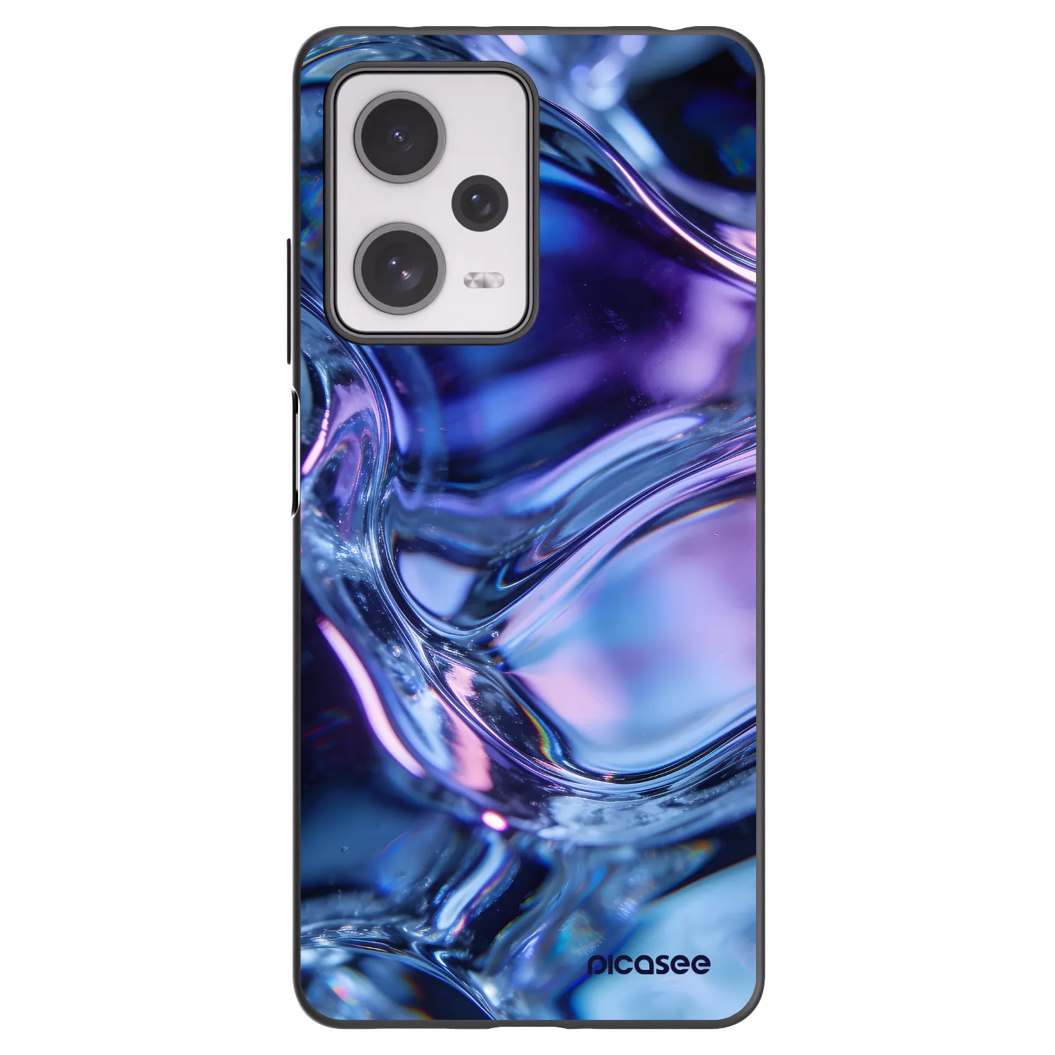 Picasee silikonowe czarne etui na Xiaomi Redmi Note 12 Pro+ 5G - Iris liquid
