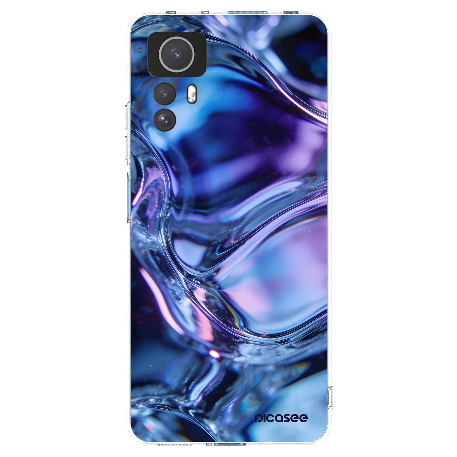 Picasee silikonowe przeźroczyste etui na Xiaomi Redmi Note 12S - Iris liquid