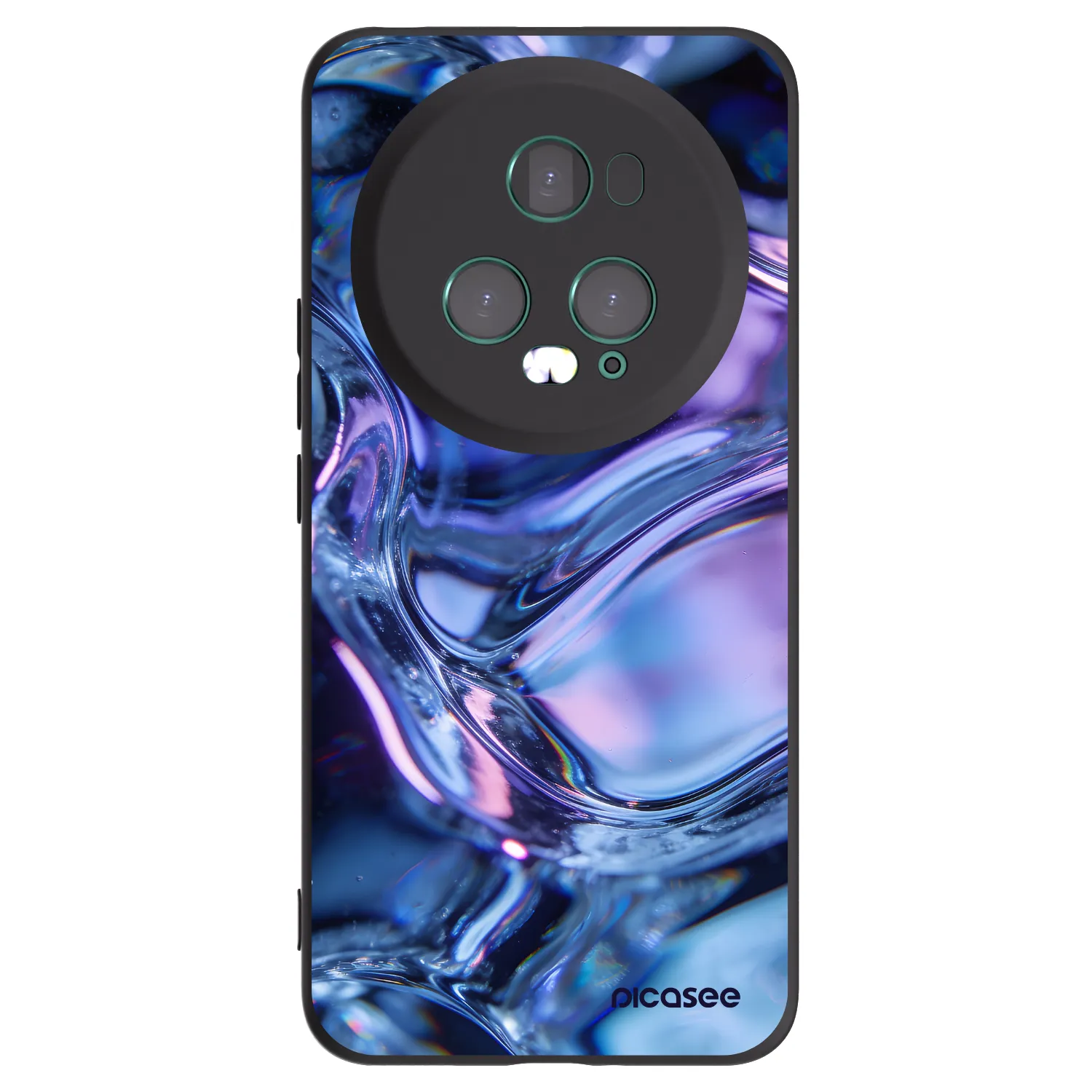 Picasee silikonowe czarne etui na Honor Magic5 Pro - Iris liquid