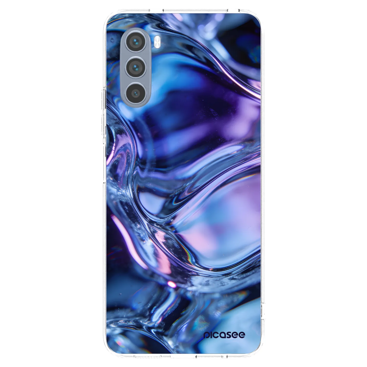 Picasee silikonowe przeźroczyste etui na Motorola Moto G62 - Iris liquid