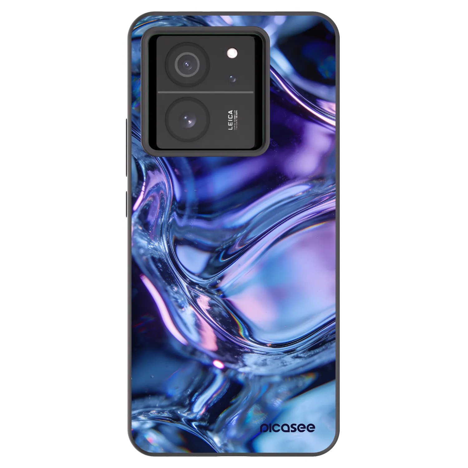 Picasee silikonowe czarne etui na Xiaomi 13T - Iris liquid