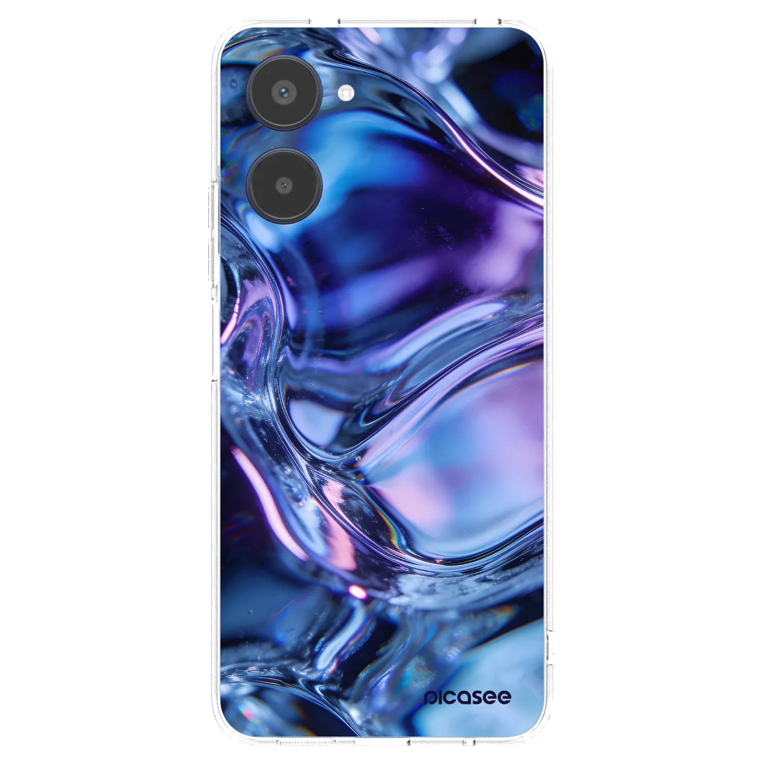 Picasee silikonowe przeźroczyste etui na Realme 10 4G - Iris liquid
