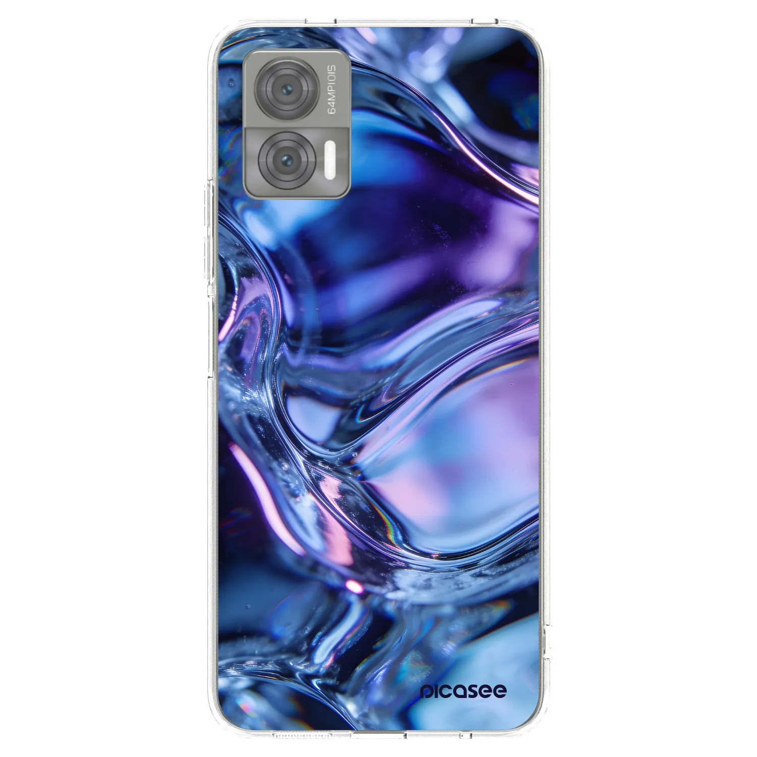 Picasee silikonowe przeźroczyste etui na Motorola Edge 30 Neo - Iris liquid