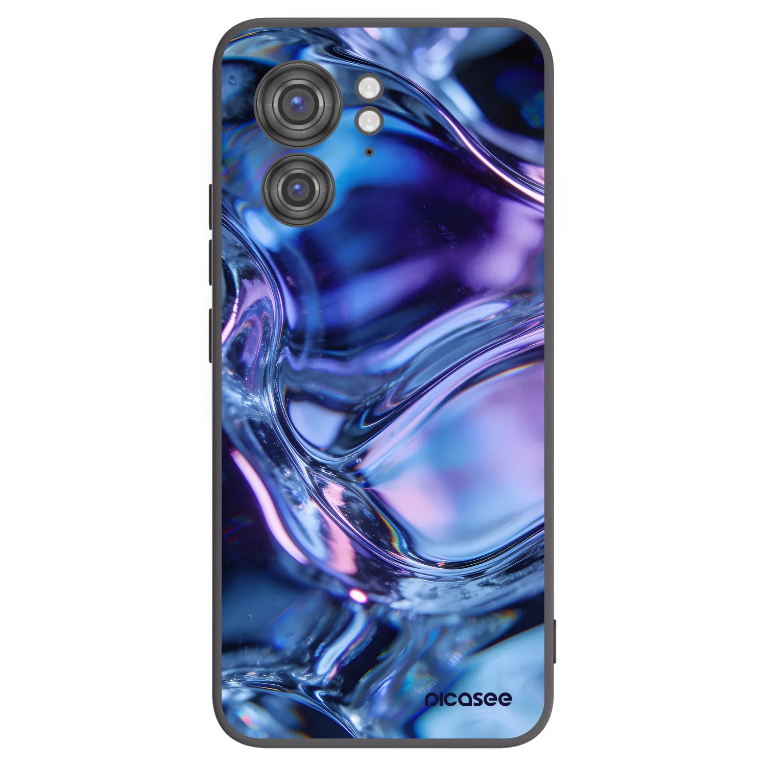 Picasee silikonowe czarne etui na Motorola Edge 40 - Iris liquid