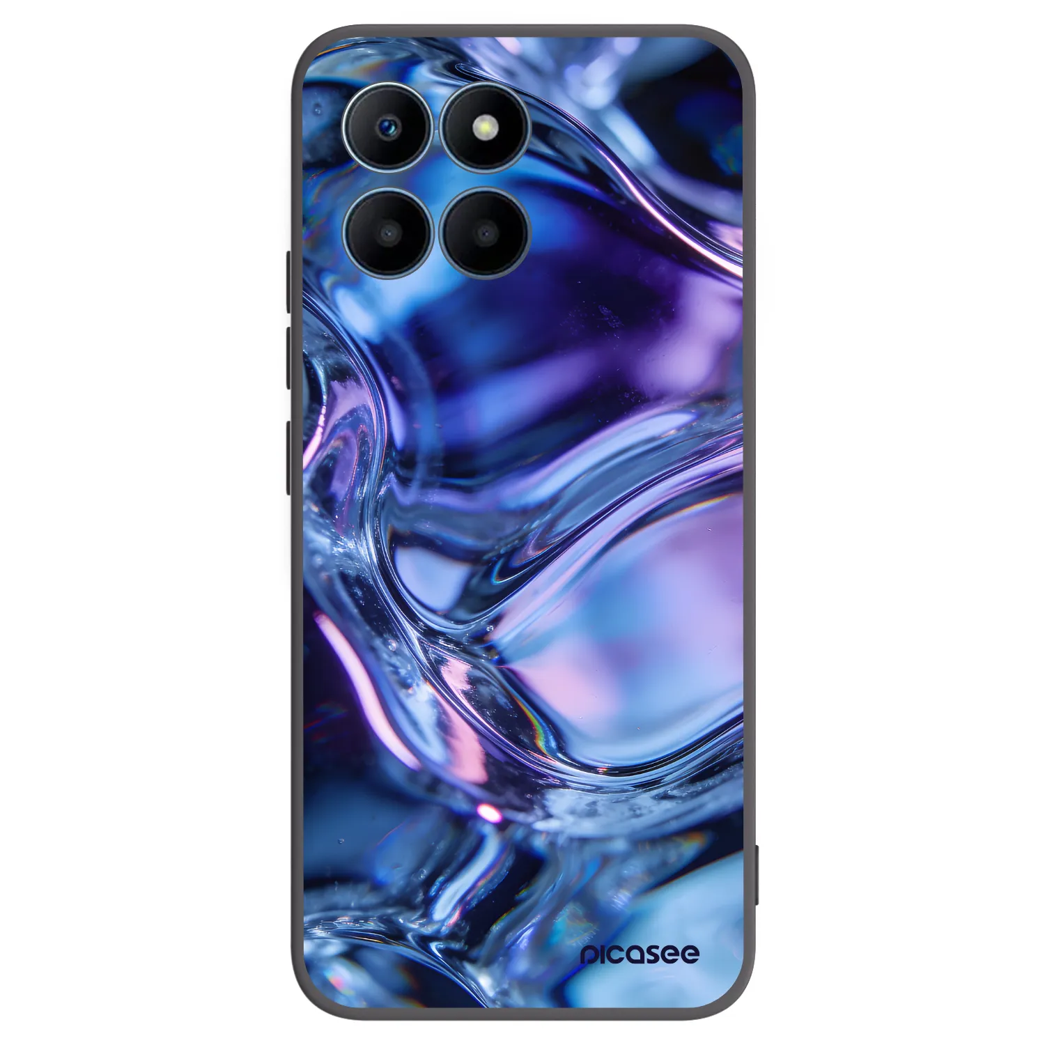 Picasee silikonowe czarne etui na Honor 70 Lite - Iris liquid
