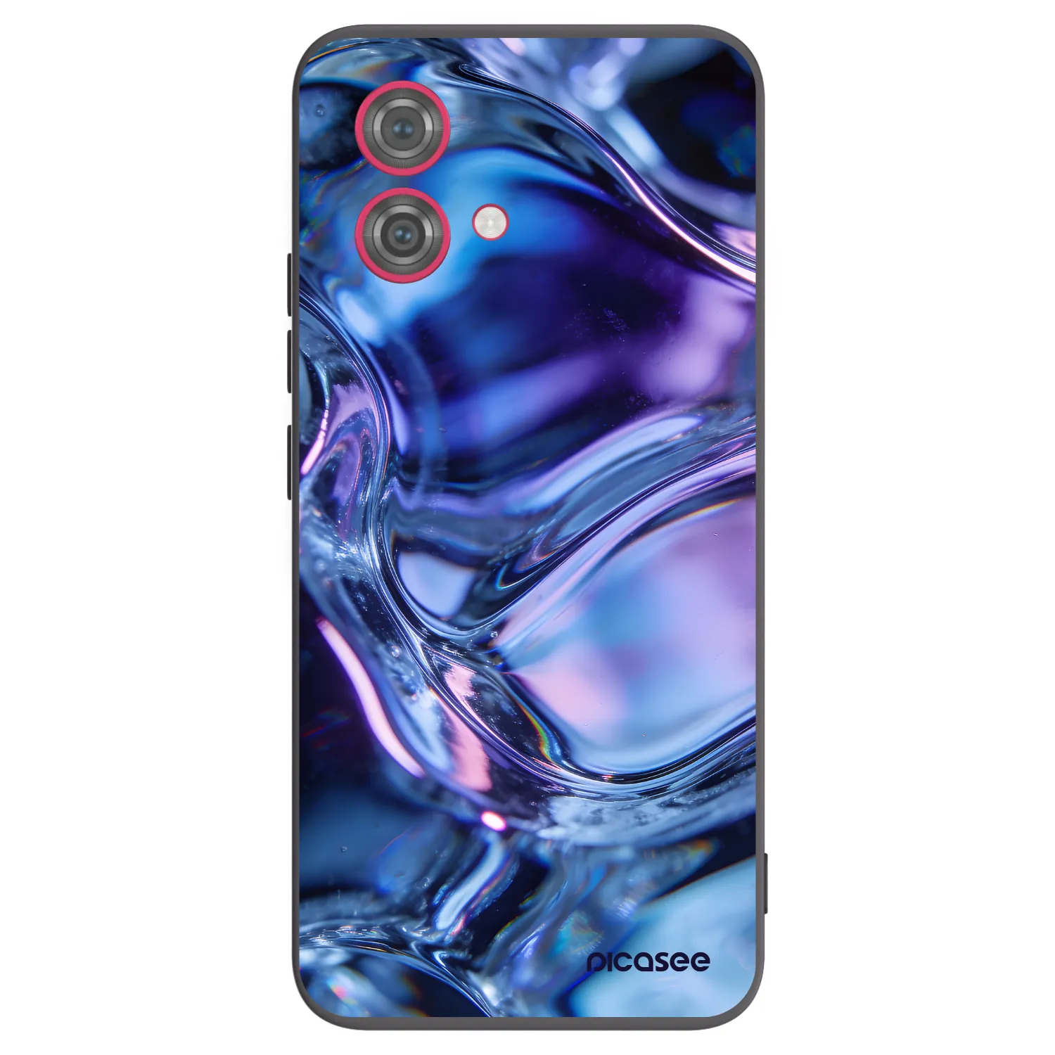 Picasee silikonowe czarne etui na Motorola Moto G84 5G - Iris liquid