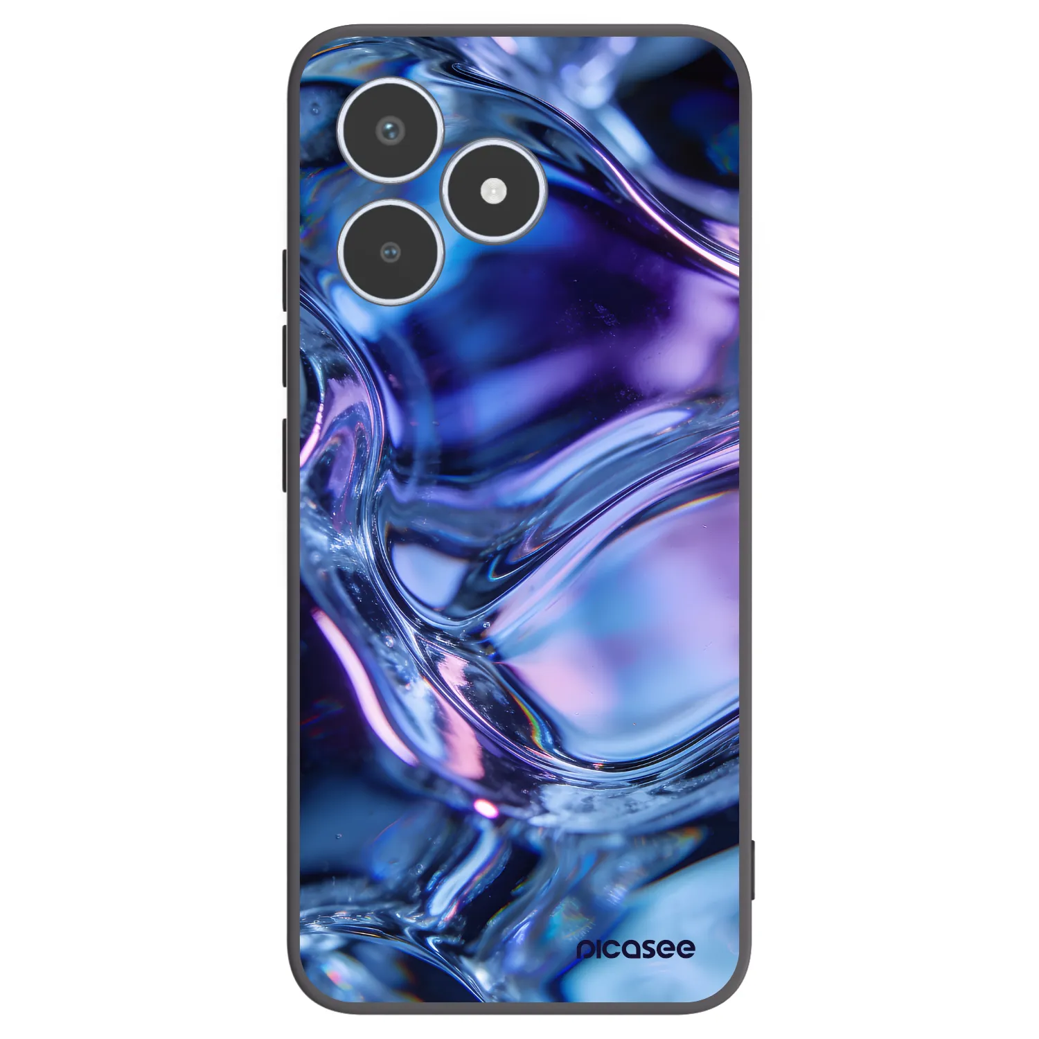 Picasee silikonowe czarne etui na Realme C53 - Iris liquid