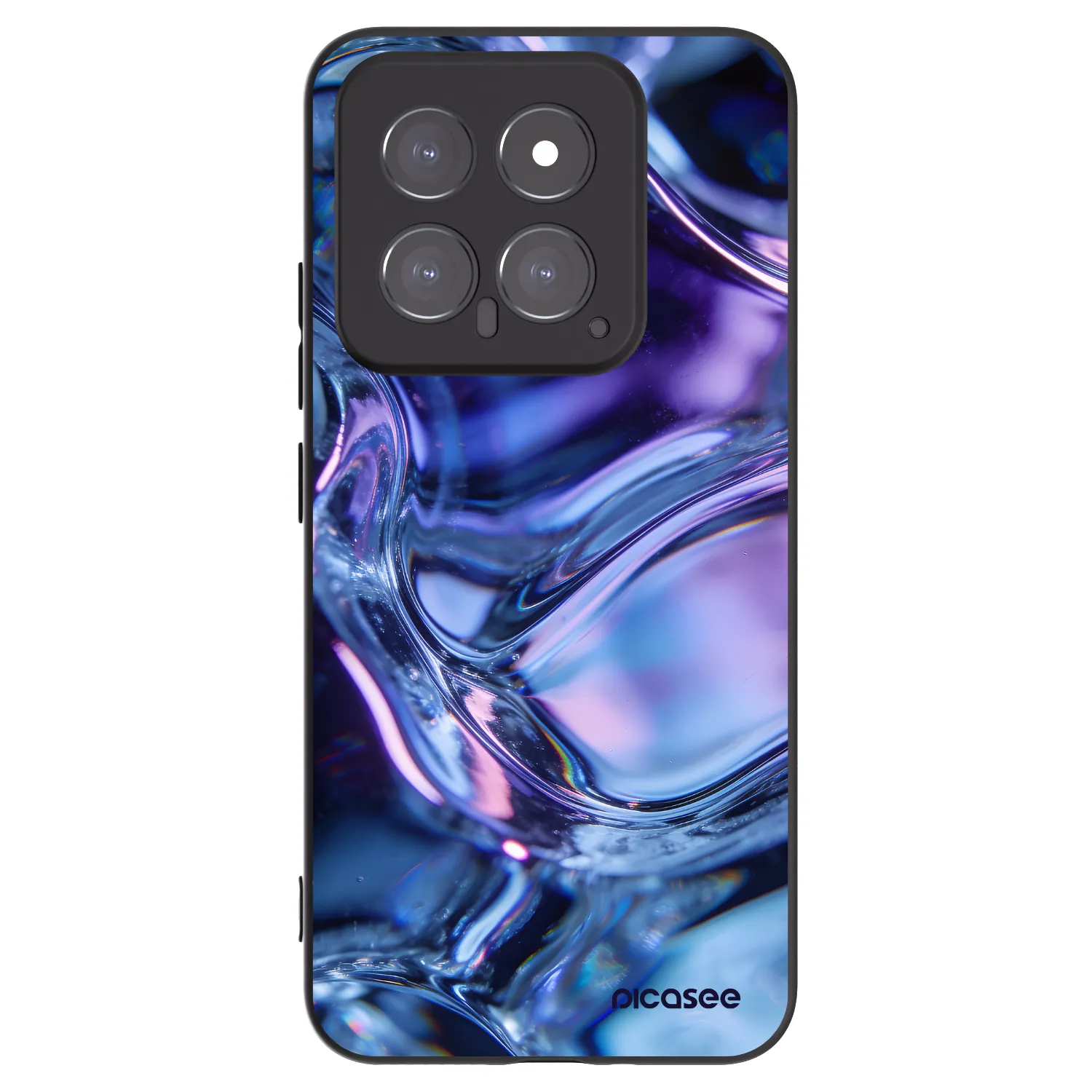 Picasee silikonowe czarne etui na Xiaomi 14 - Iris liquid