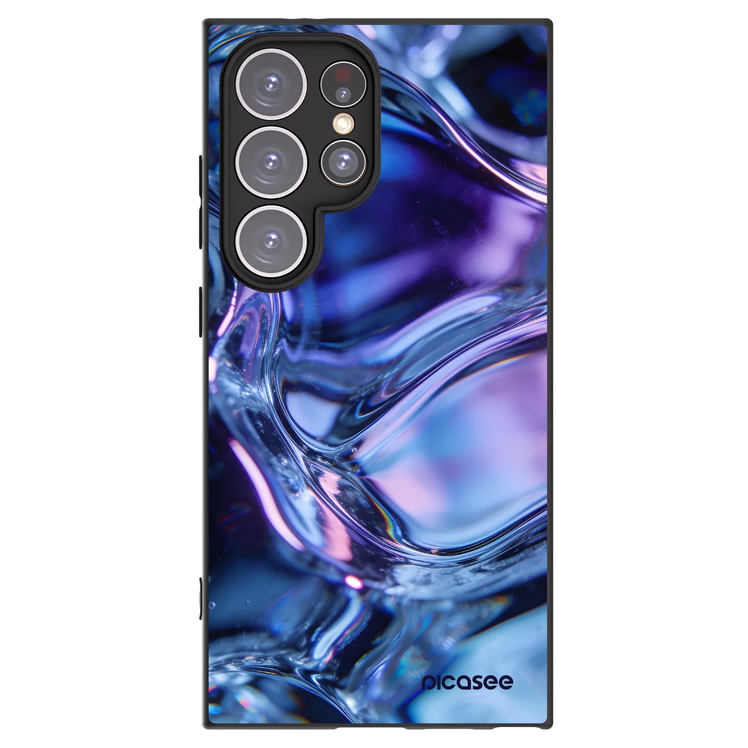 Picasee silikonowe czarne etui na Samsung Galaxy S24 Ultra S928B 5G - Iris liquid