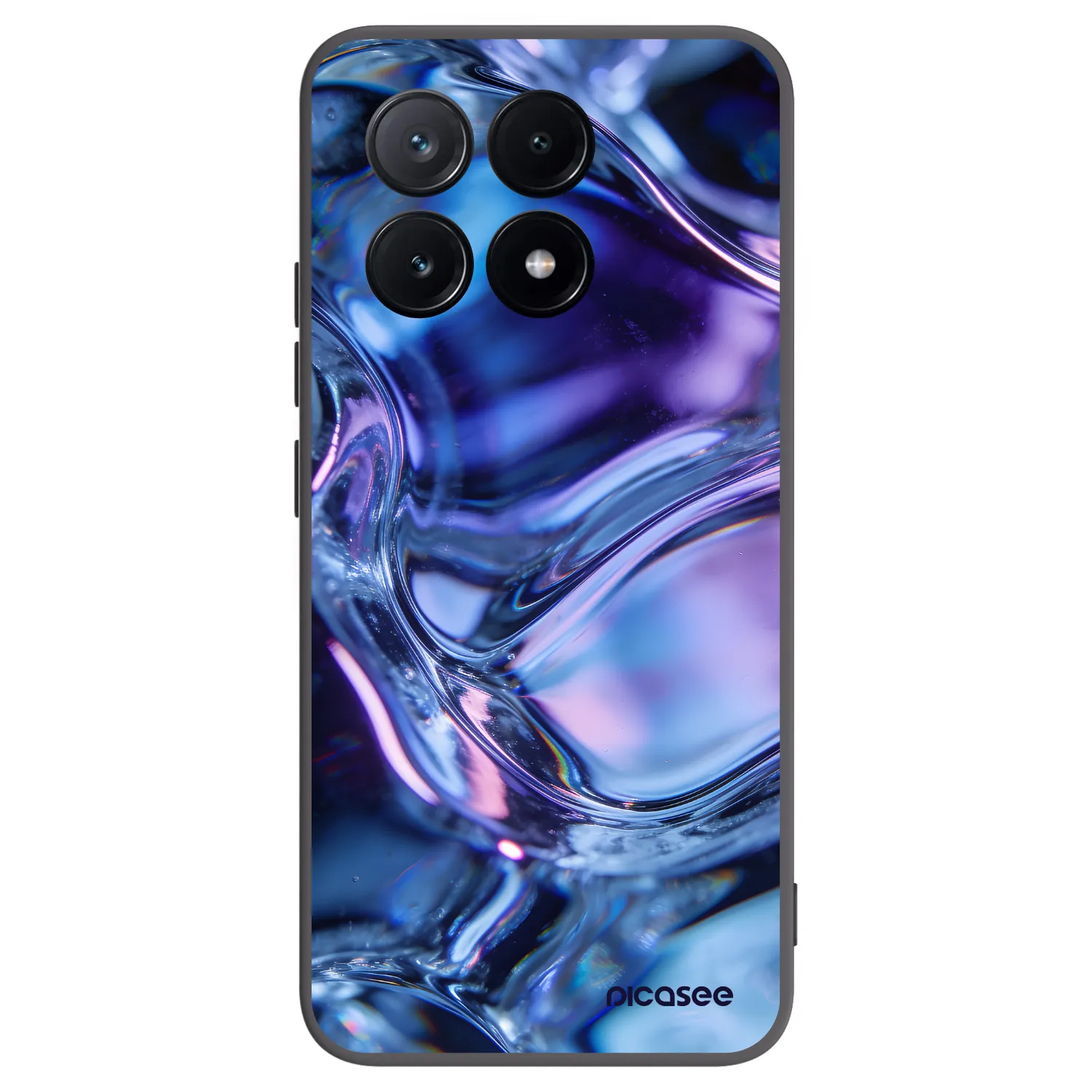 Picasee silikonowe czarne etui na Xiaomi Poco X6 Pro - Iris liquid
