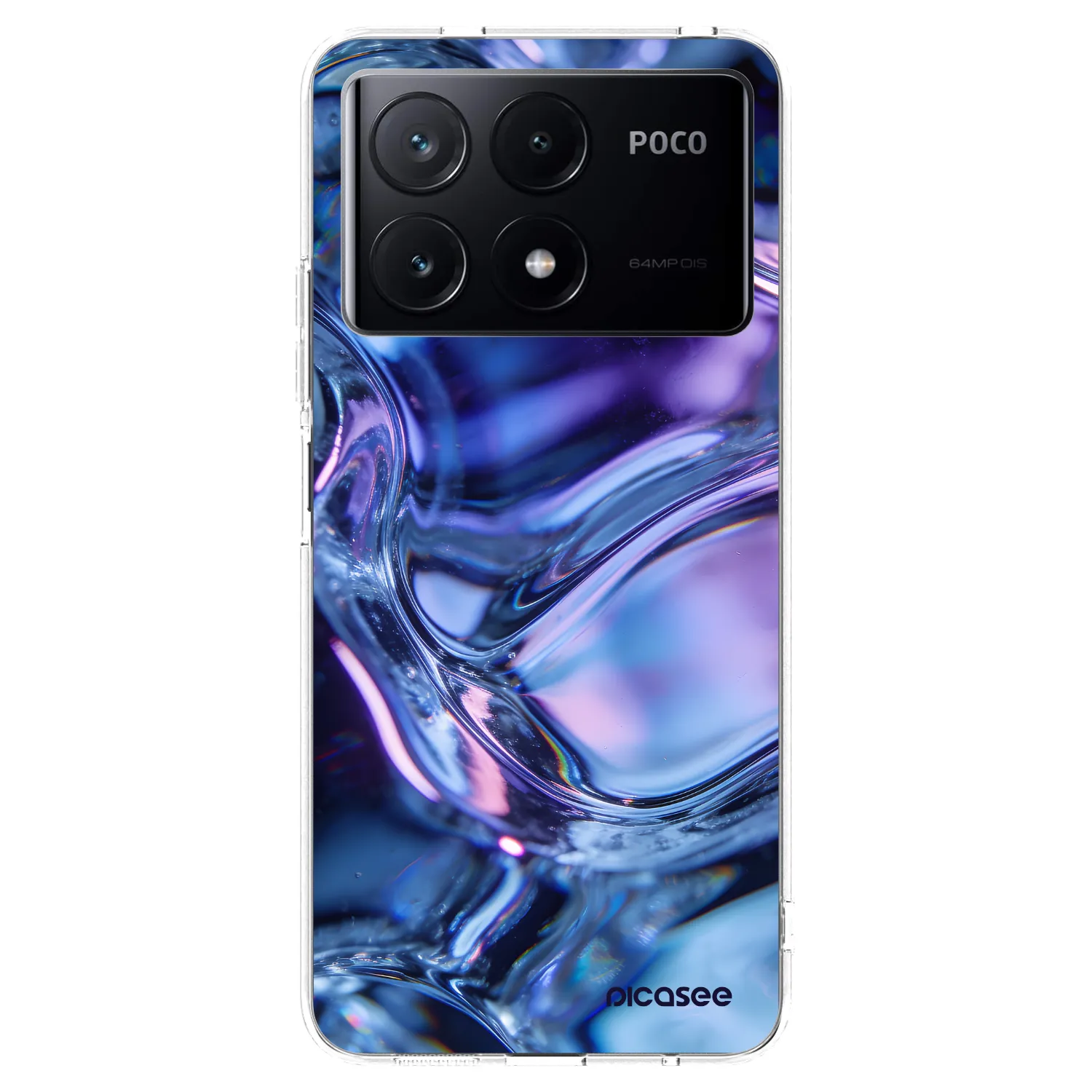 Picasee silikonowe przeźroczyste etui na Xiaomi Poco X6 Pro - Iris liquid