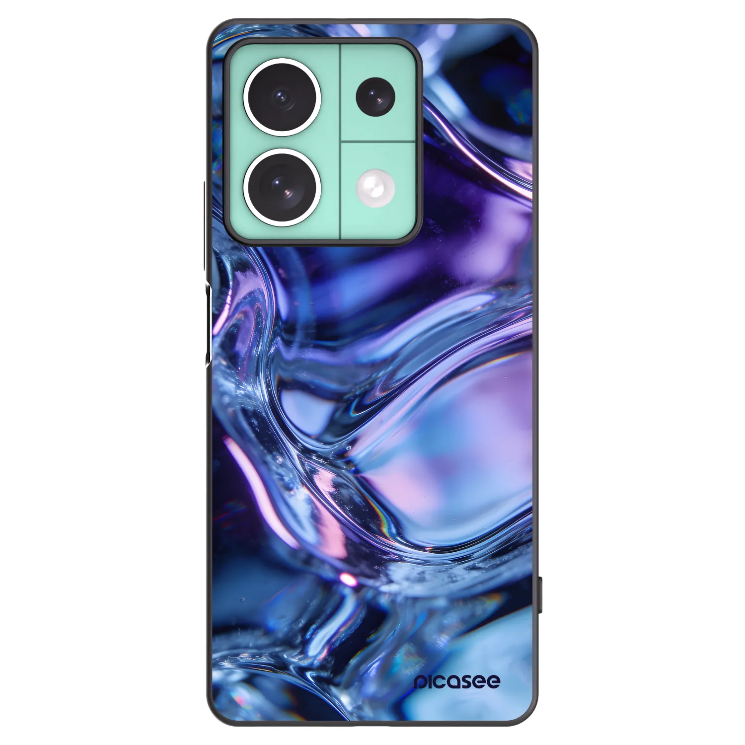 Picasee silikonowe czarne etui na Xiaomi Redmi Note 13 5G - Iris liquid