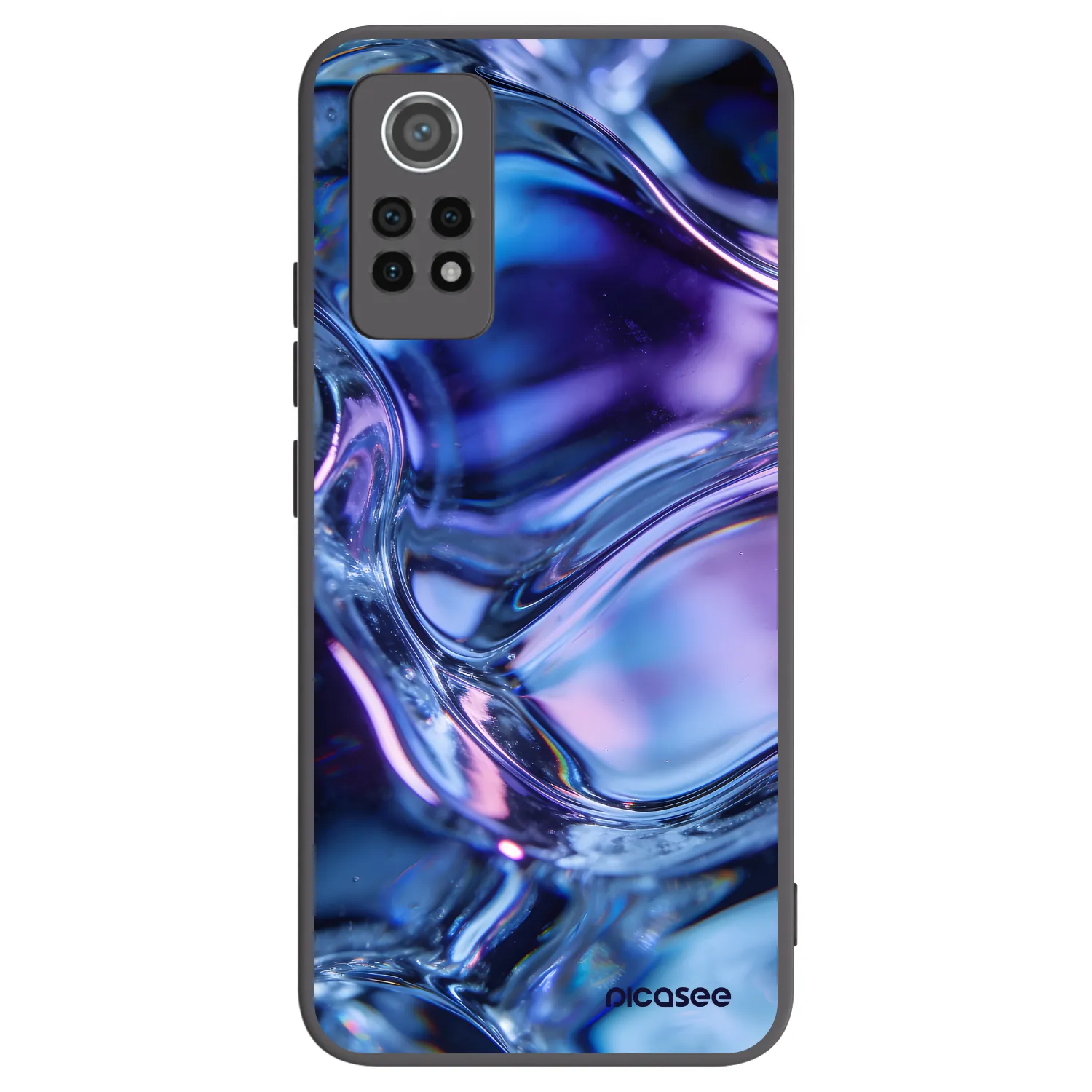 Picasee silikonowe czarne etui na Xiaomi Redmi Note 12 Pro 4G - Iris liquid