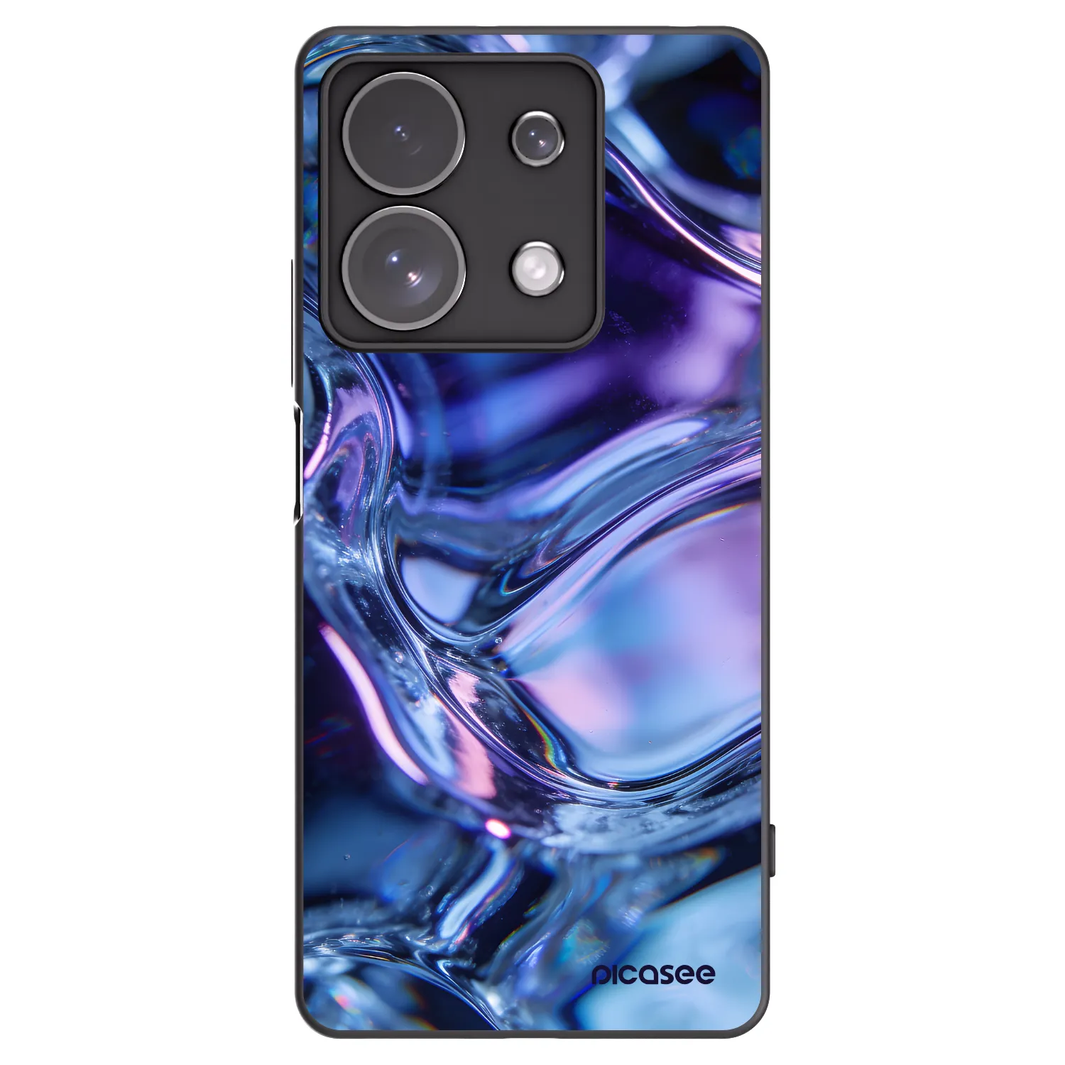 Picasee silikonowe czarne etui na Xiaomi Redmi Note 13 Pro 4G - Iris liquid