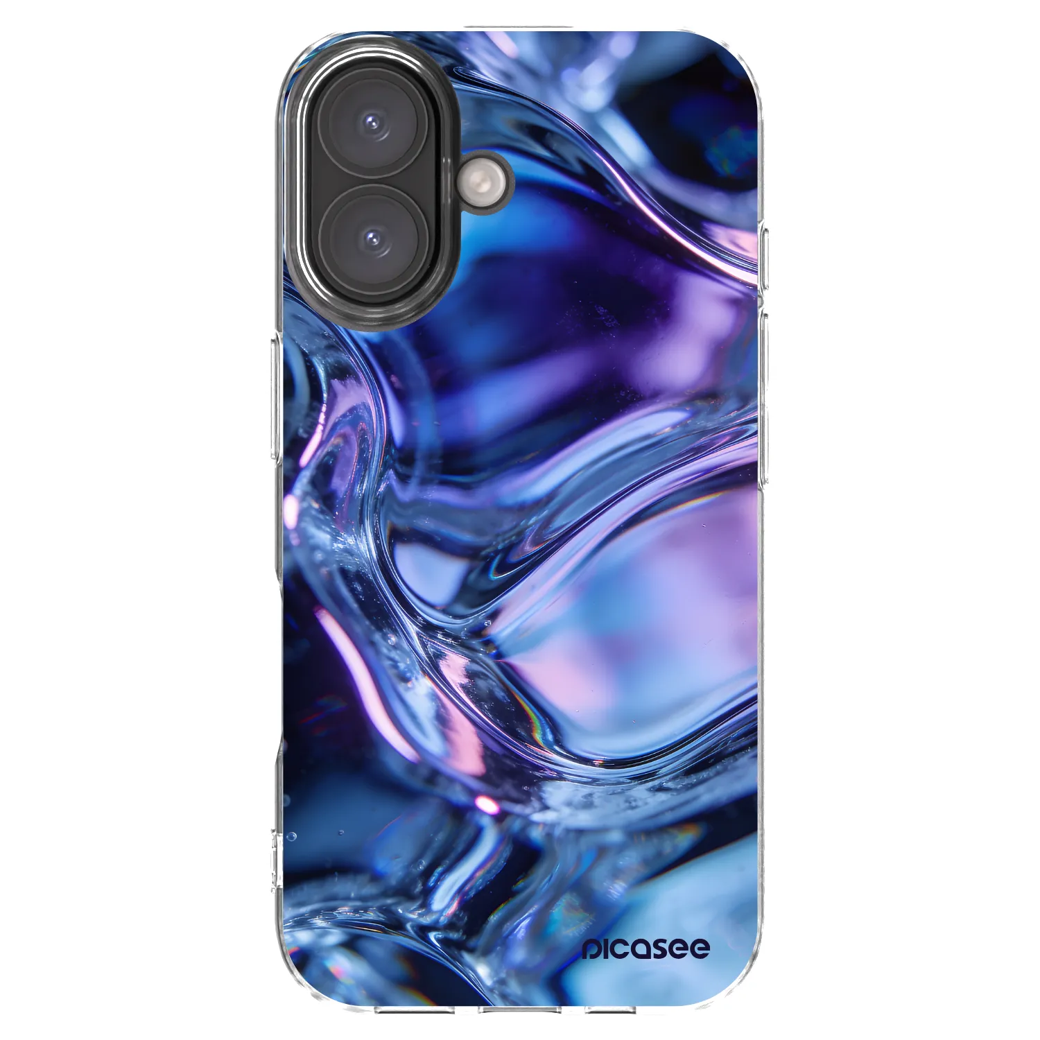 Picasee silikonowe przeźroczyste etui na Apple iPhone 16 - Iris liquid