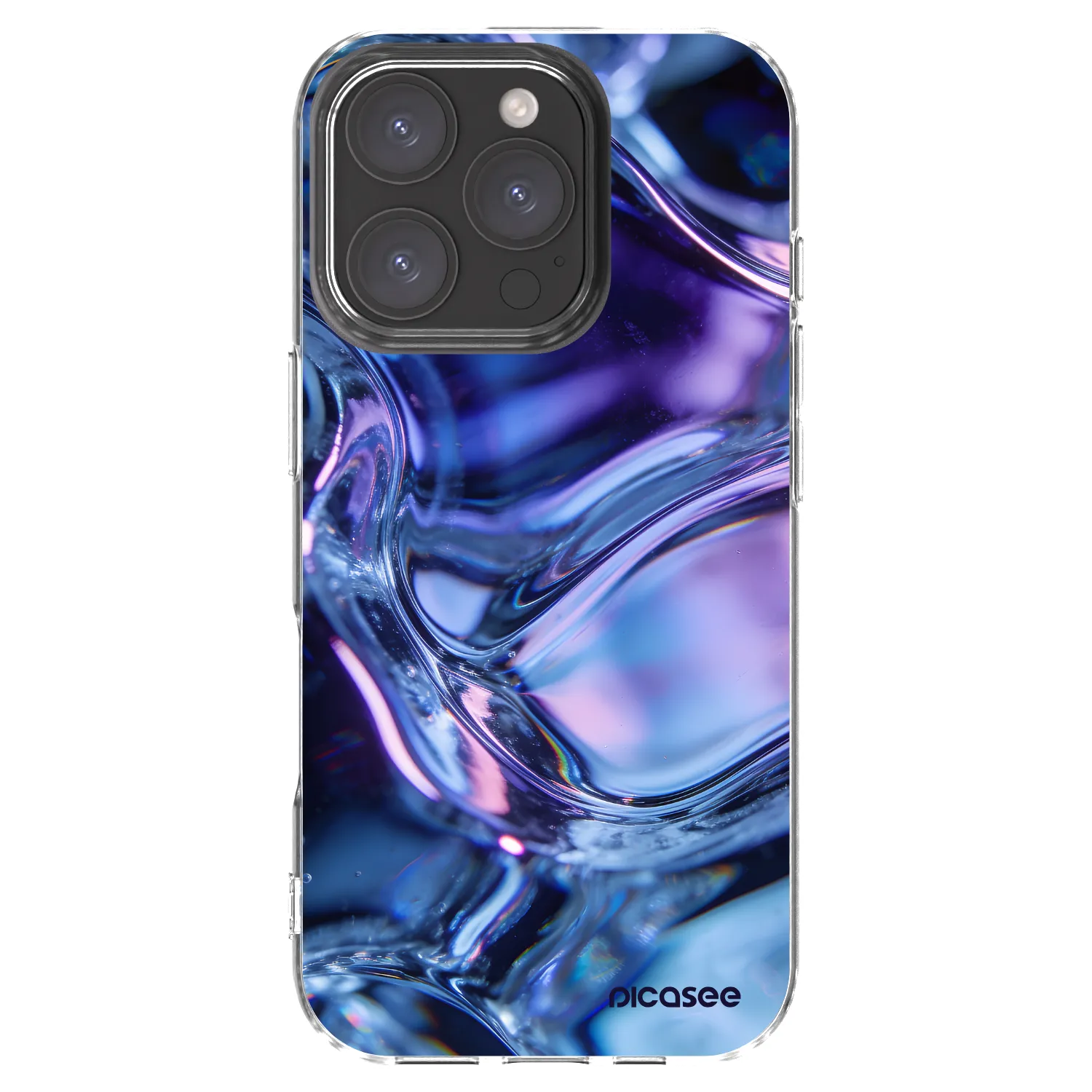 Picasee silikonowe przeźroczyste etui na Apple iPhone 16 Pro - Iris liquid