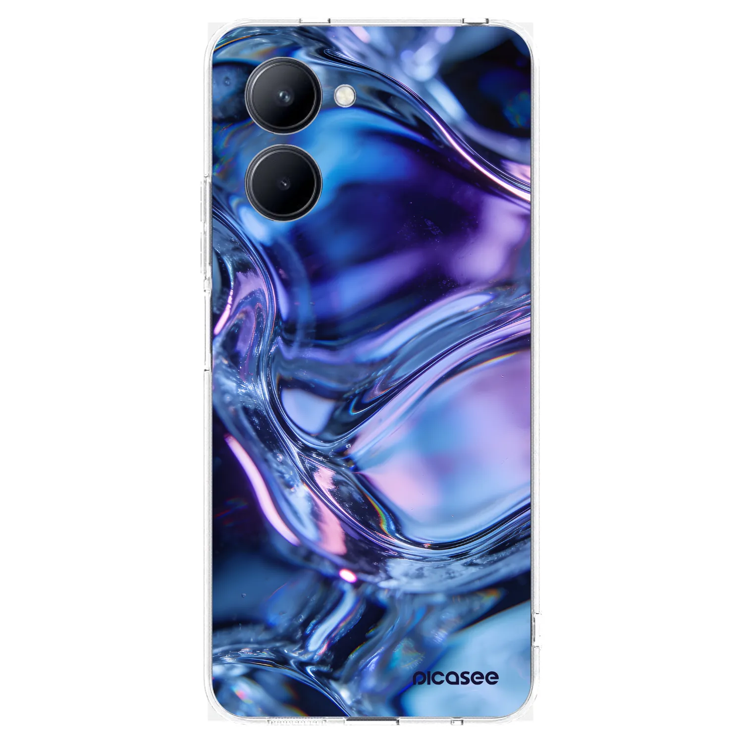 Picasee silikonowe przeźroczyste etui na Realme C33 (2023) - Iris liquid
