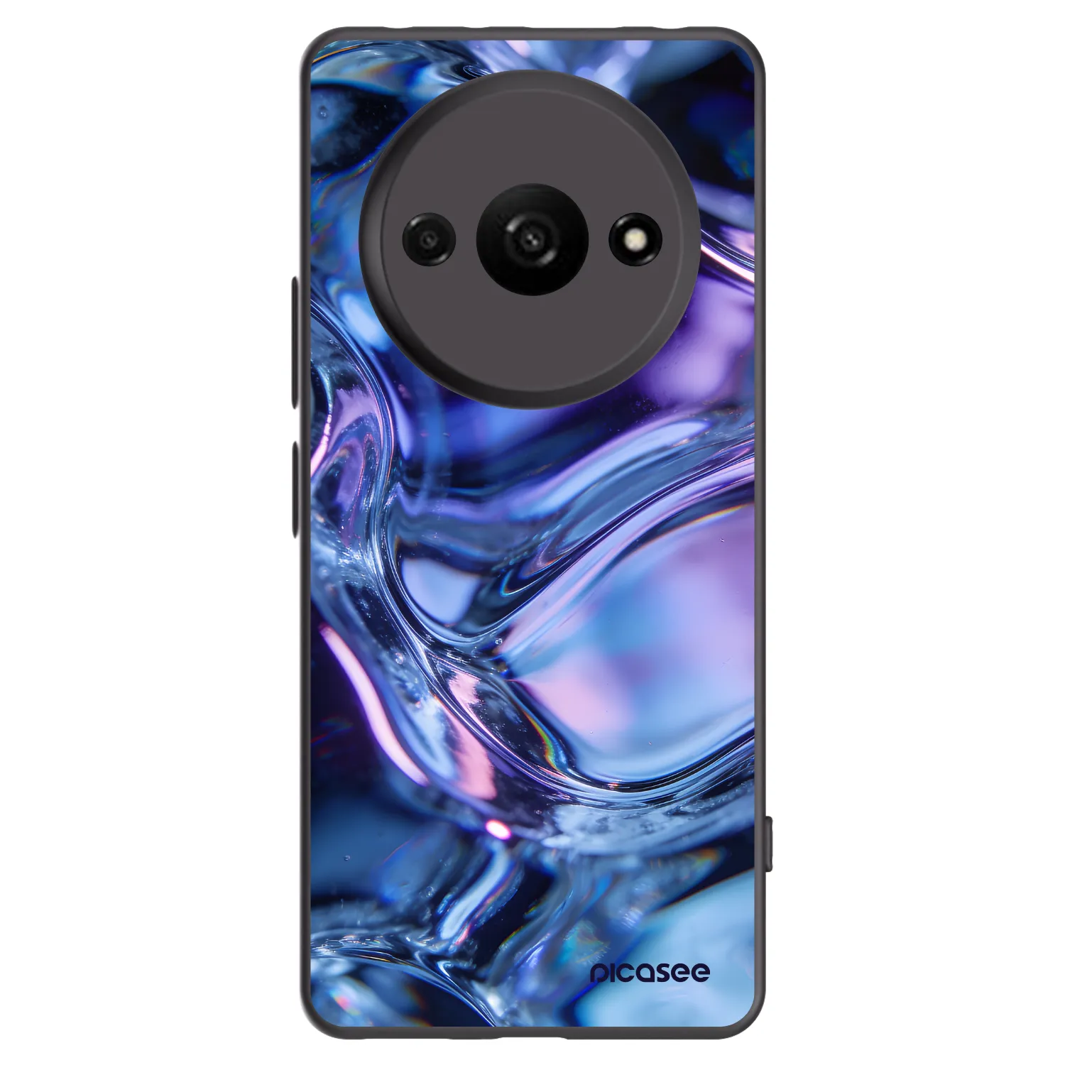 Picasee silikonowe czarne etui na Xiaomi Redmi A3 - Iris liquid