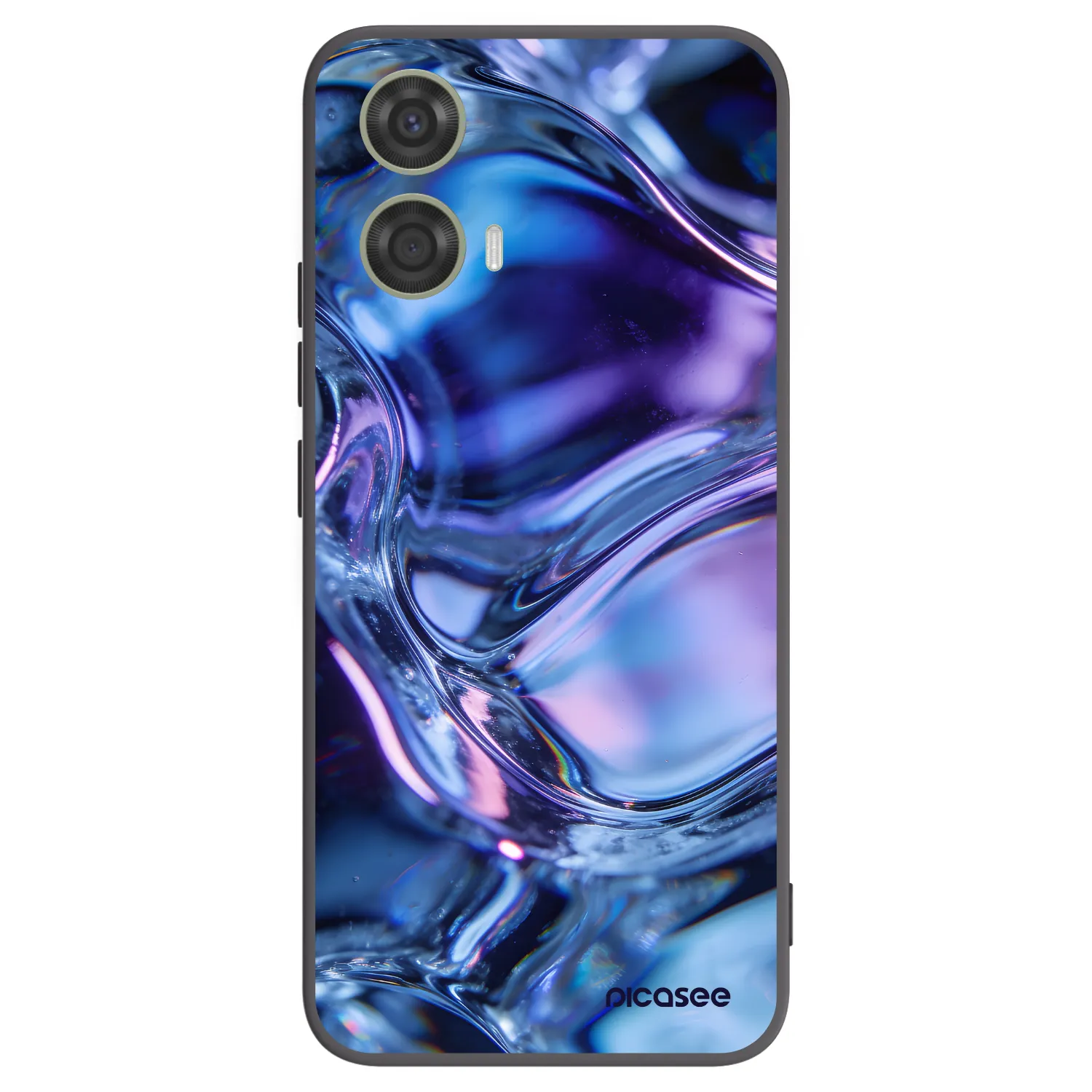 Picasee silikonowe czarne etui na Motorola Moto G24 - Iris liquid