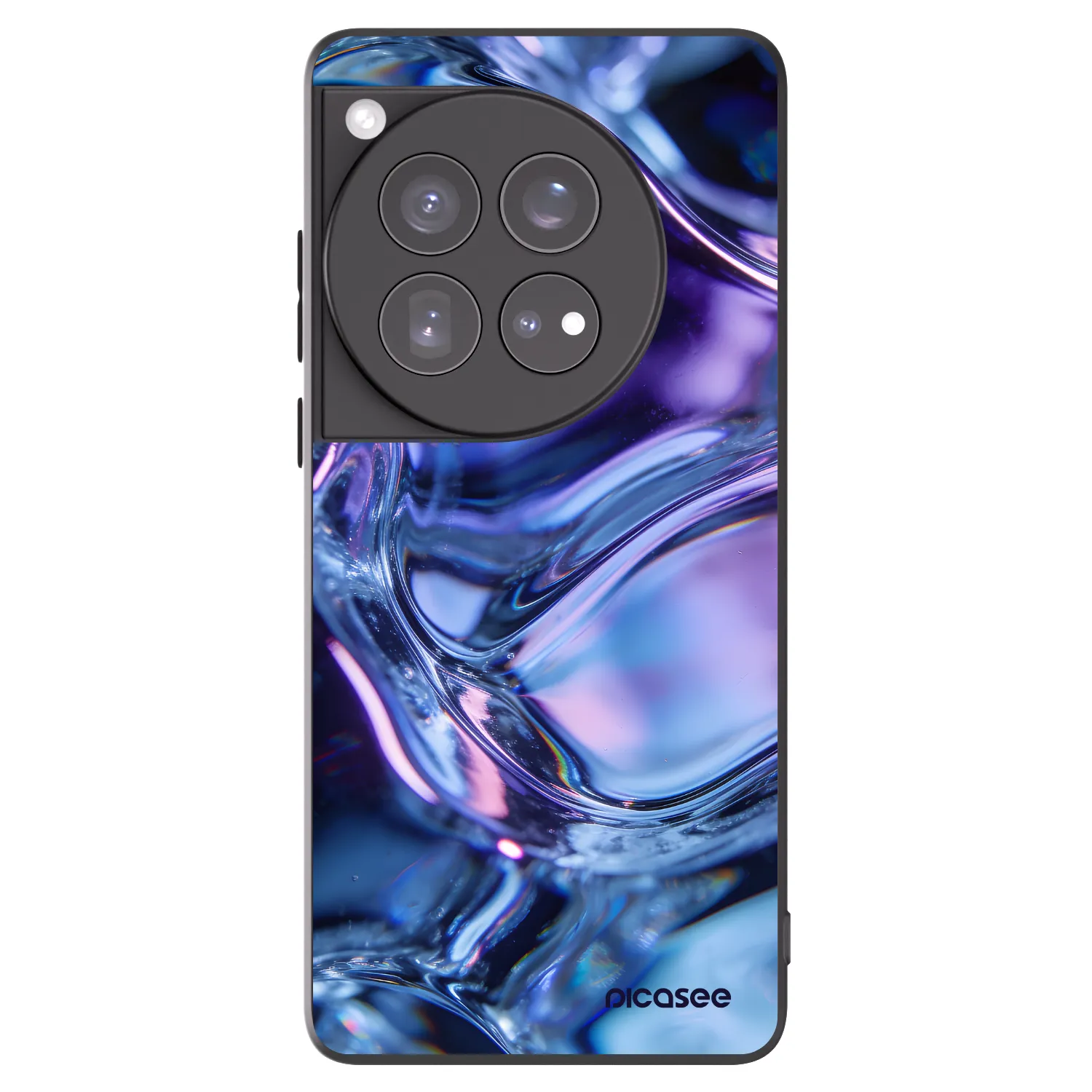 Picasee silikonowe czarne etui na OnePlus 12 5G - Iris liquid