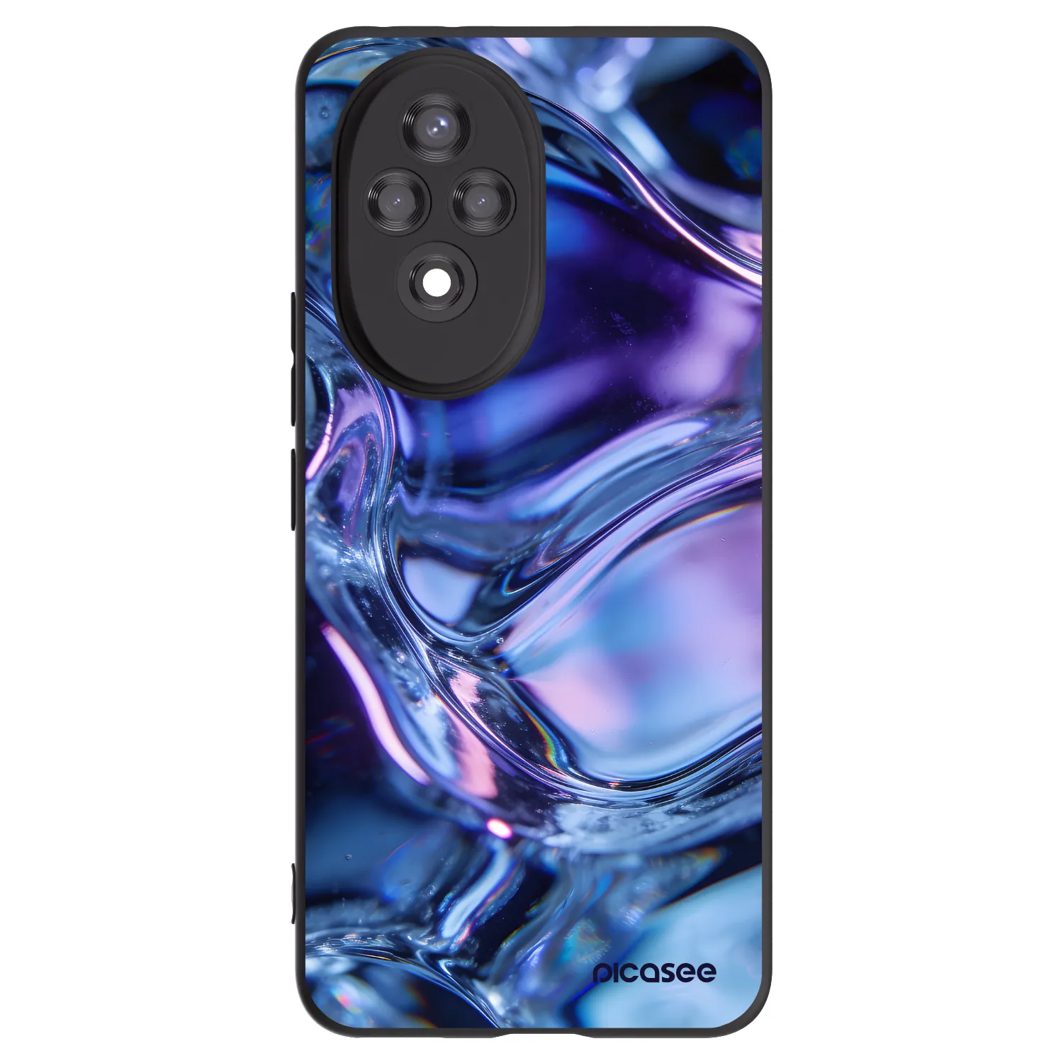Picasee silikonowe czarne etui na Honor 200 Pro 5G - Iris liquid