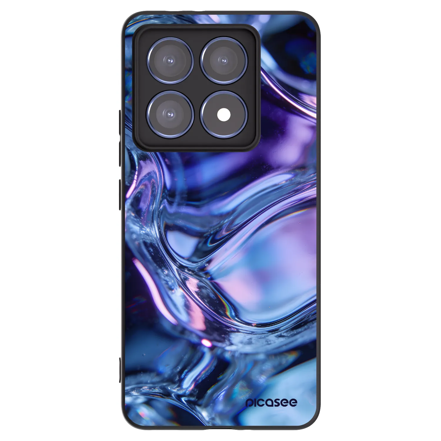 Picasee silikonowe czarne etui na Xiaomi 14T Pro - Iris liquid
