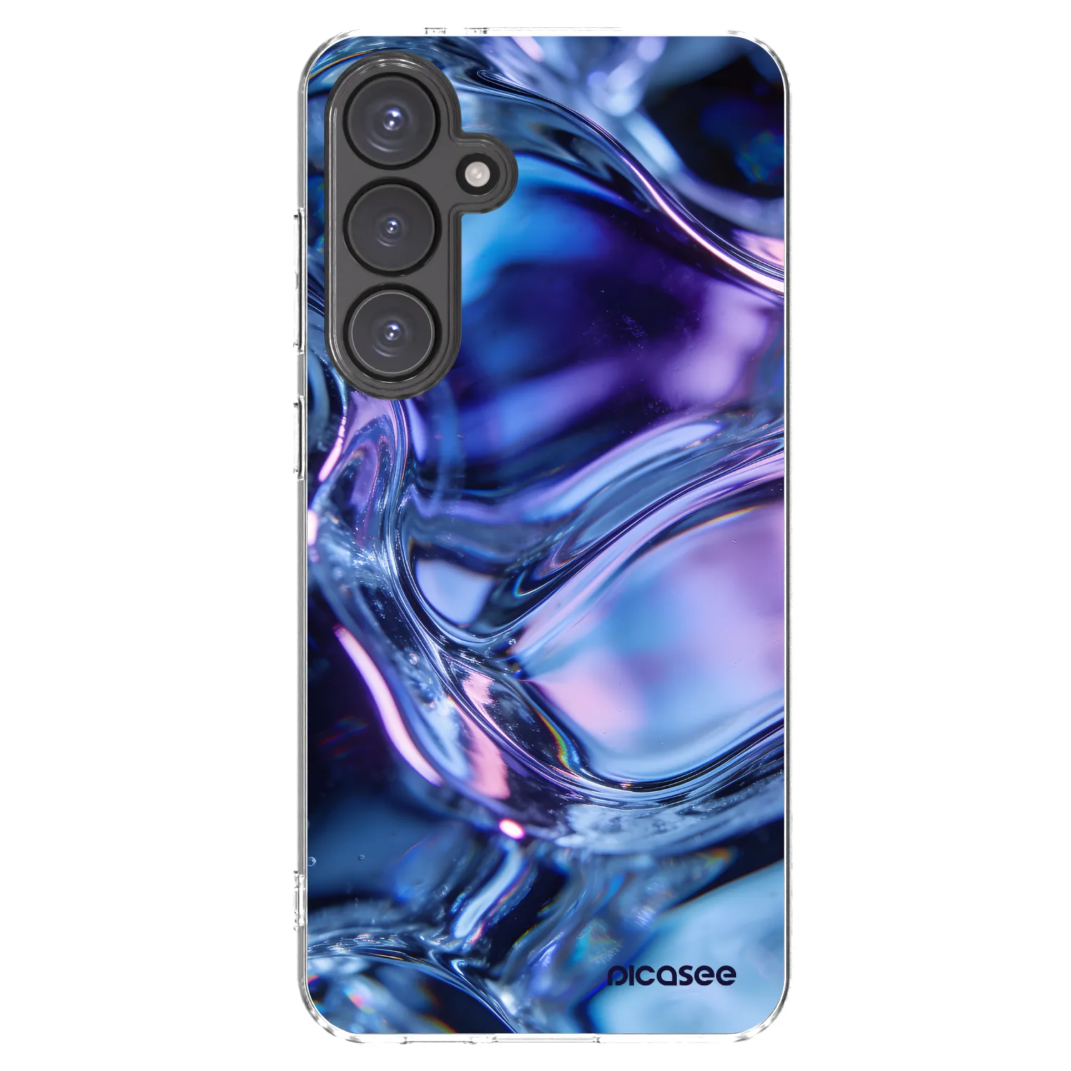 Picasee silikonowe przeźroczyste etui na Samsung Galaxy S24 FE S721B - Iris liquid