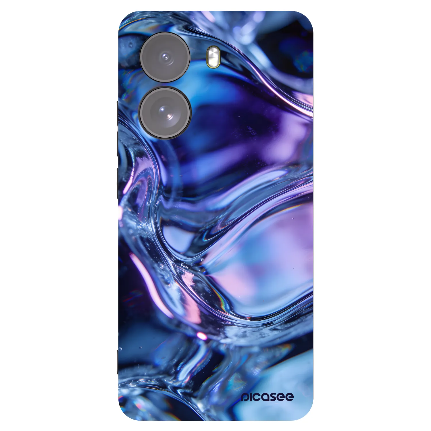 Picasee silikonowe czarne etui na Xiaomi Poco X7 - Iris liquid