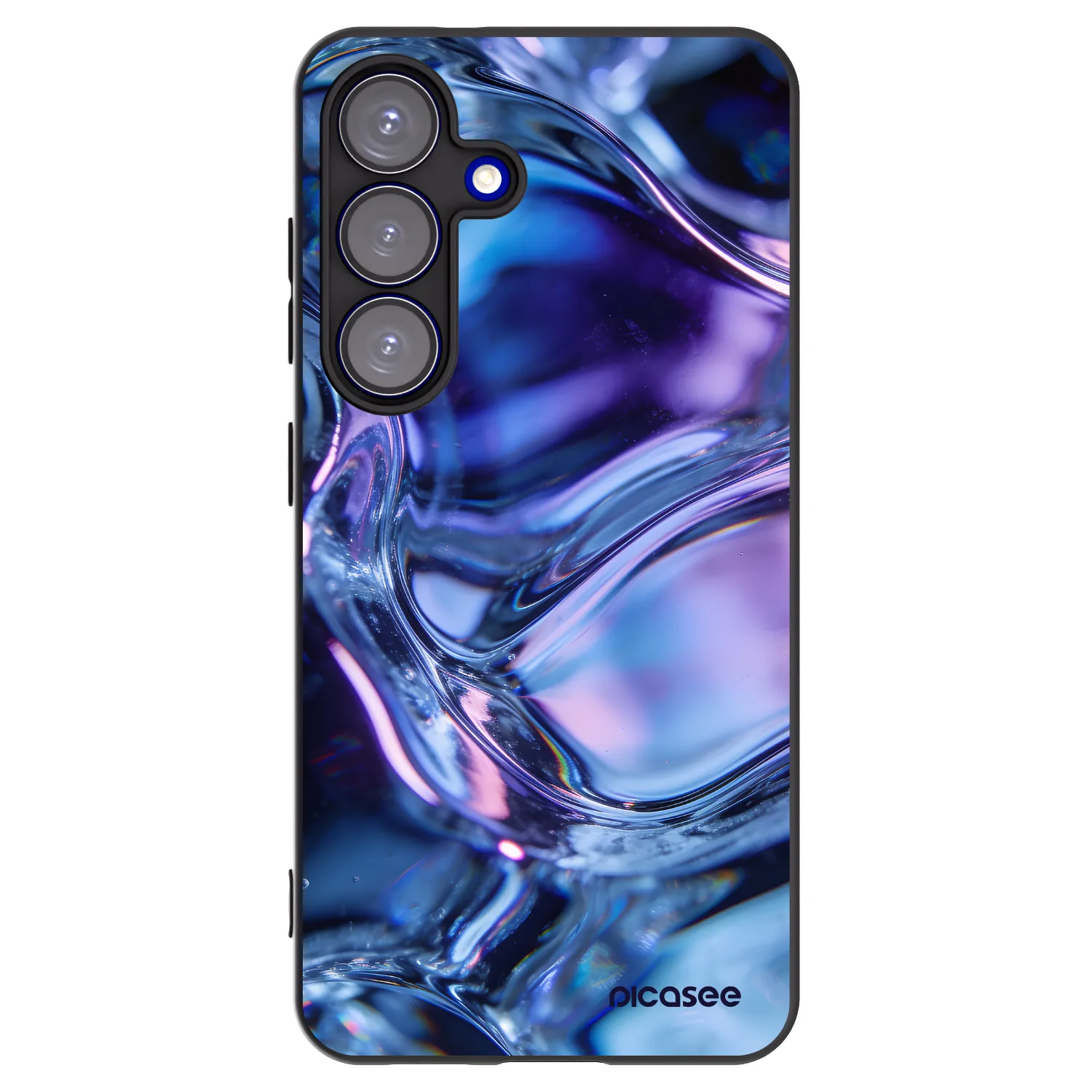 Picasee silikonowe czarne etui na Samsung Galaxy S25 5G - Iris liquid