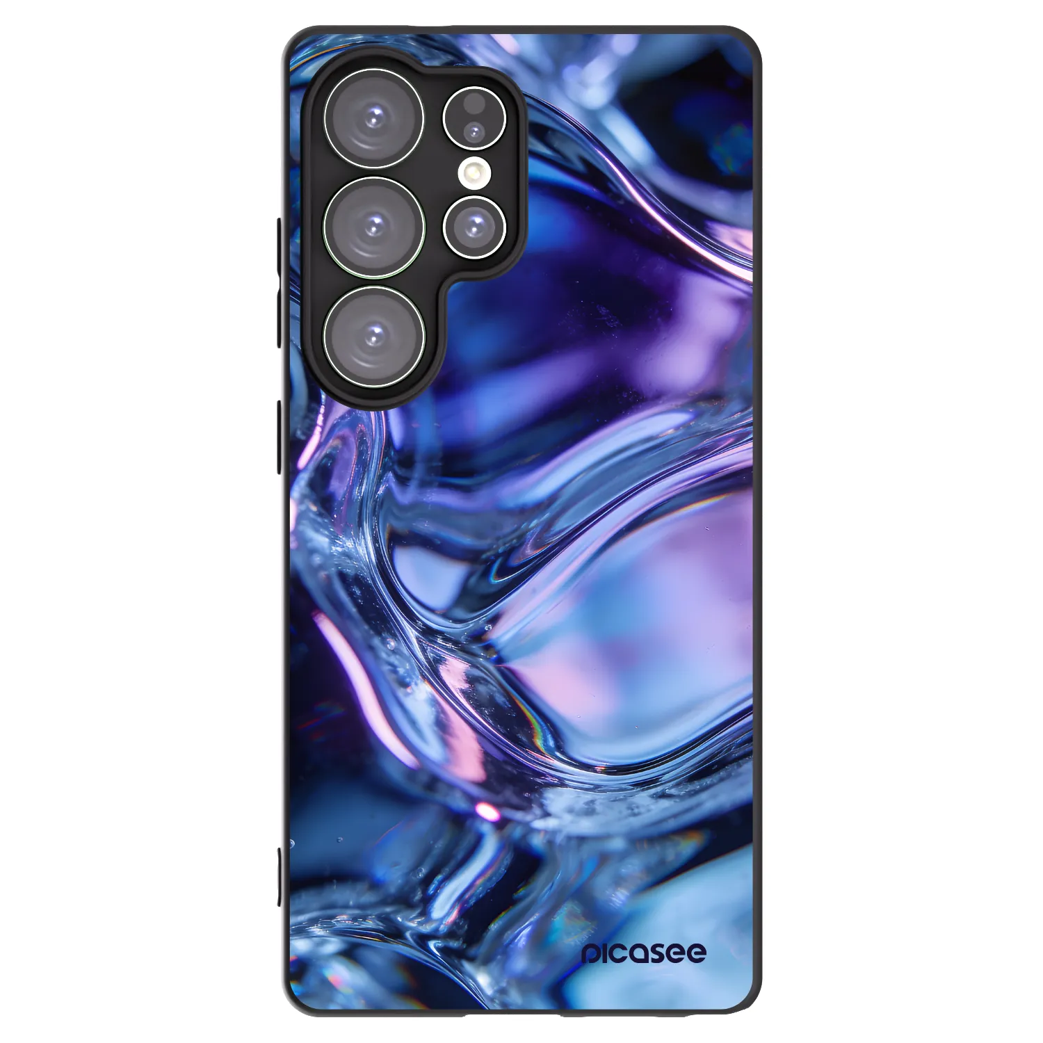 Picasee silikonowe czarne etui na Samsung Galaxy S25 Ultra 5G - Iris liquid