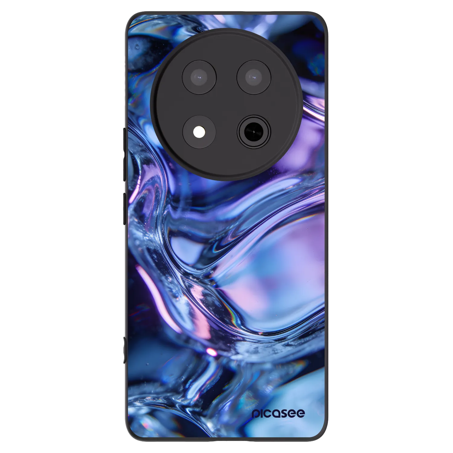 Picasee silikonowe czarne etui na Honor Magic7 Lite 5G - Iris liquid
