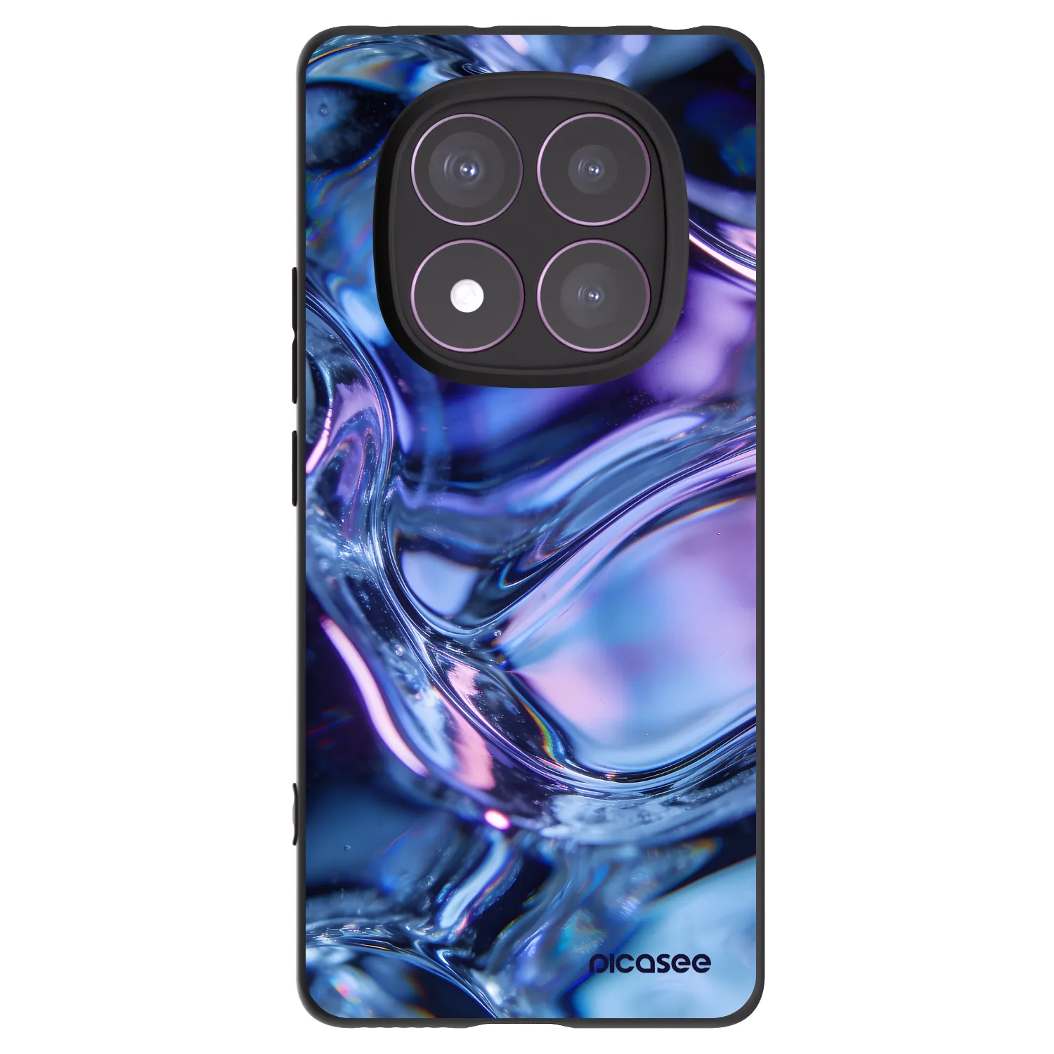 Picasee silikonowe czarne etui na Xiaomi Redmi Note 14 Pro 4G - Iris liquid