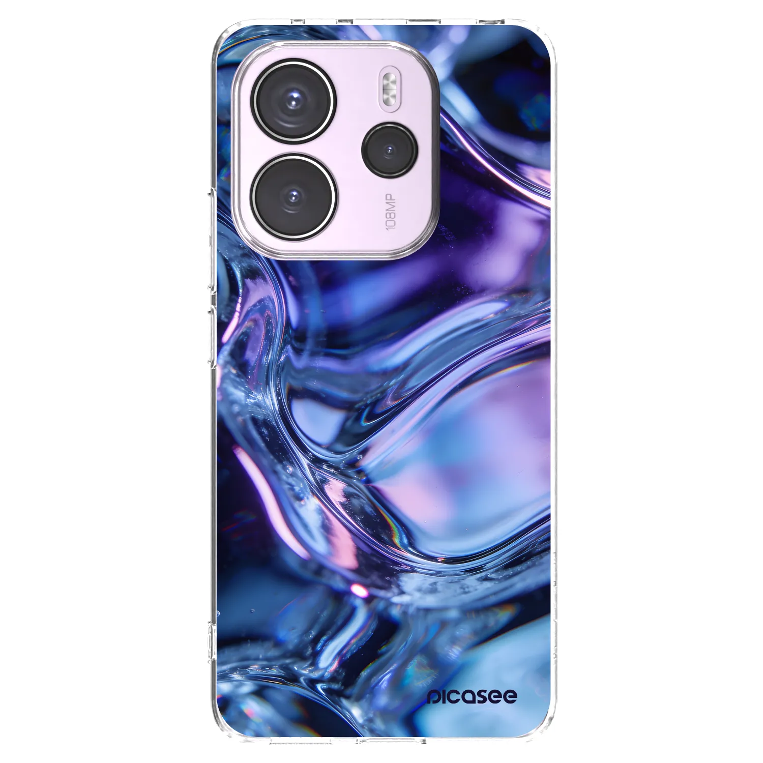 Picasee silikonowe przeźroczyste etui na Xiaomi Redmi Note 14 4G - Iris liquid