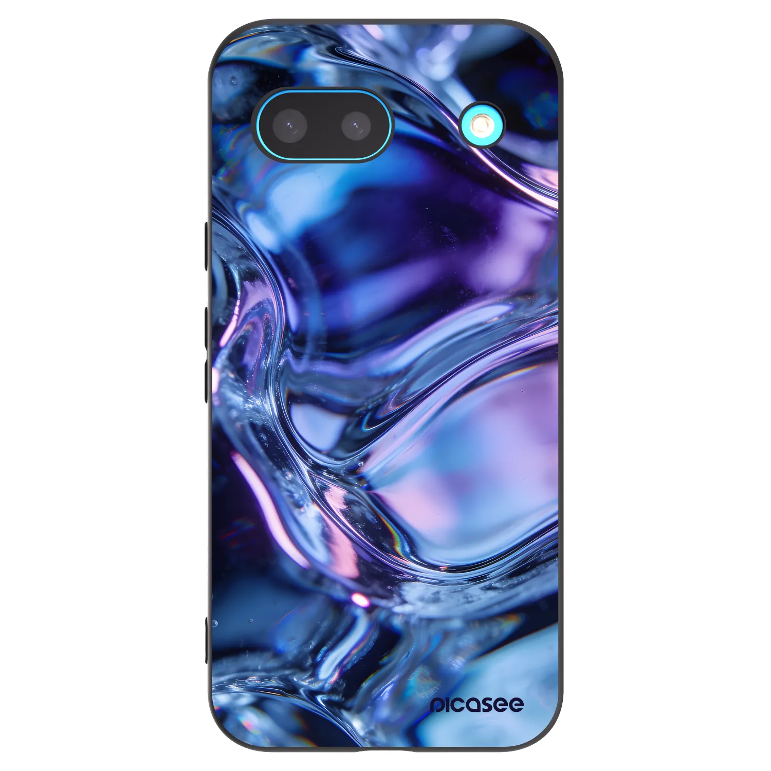 Picasee silikonowe czarne etui na Google Pixel 8a - Iris liquid