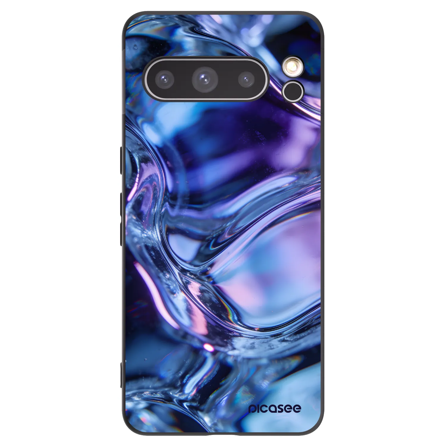 Picasee silikonowe czarne etui na Google Pixel 8 Pro - Iris liquid