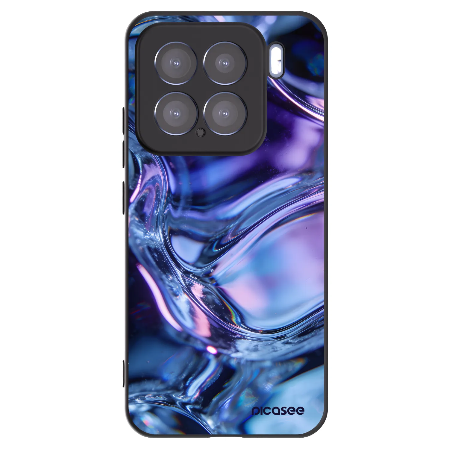 Picasee silikonowe czarne etui na Xiaomi 15 - Iris liquid