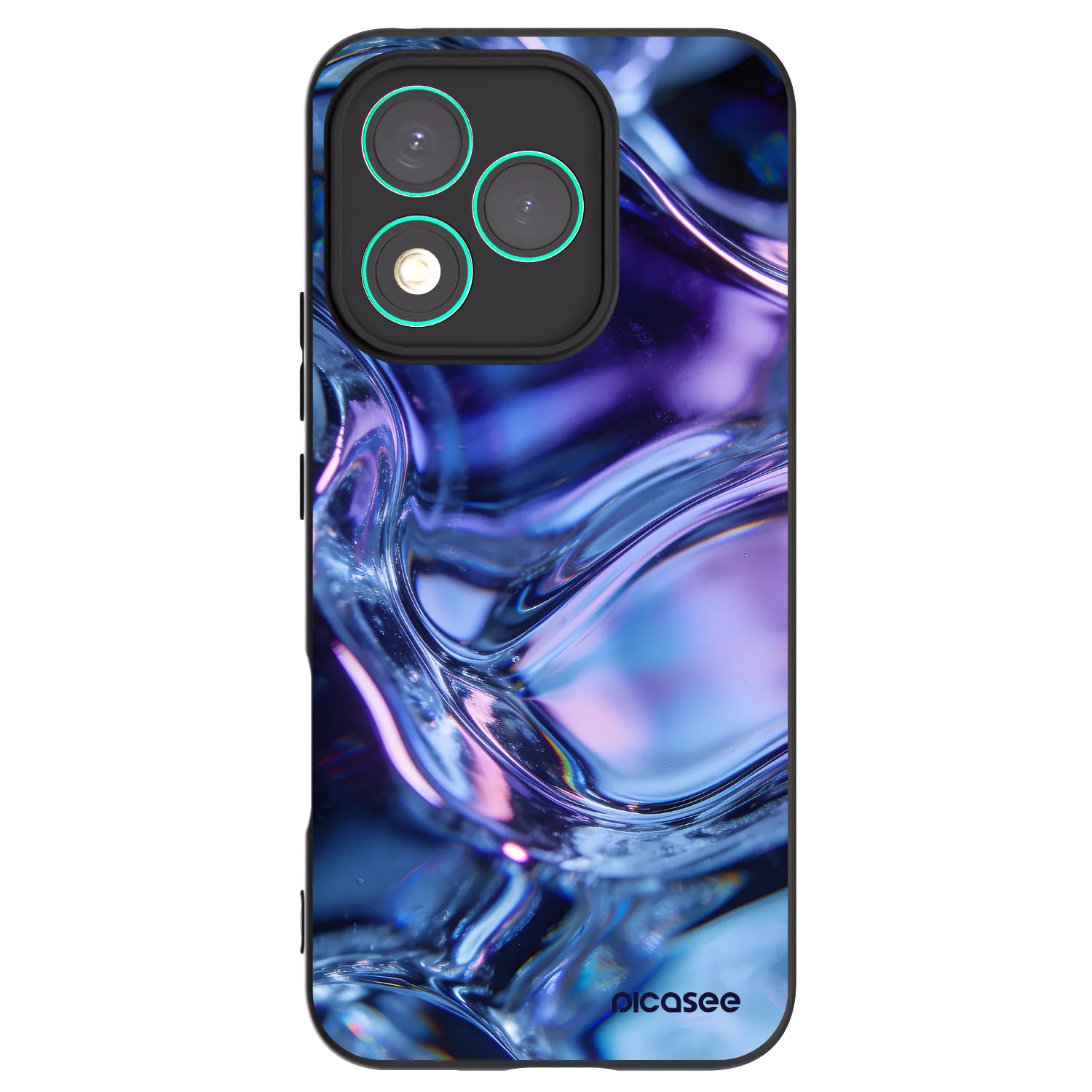 Picasee silikonowe czarne etui na Honor 400 Lite 5G - Iris liquid