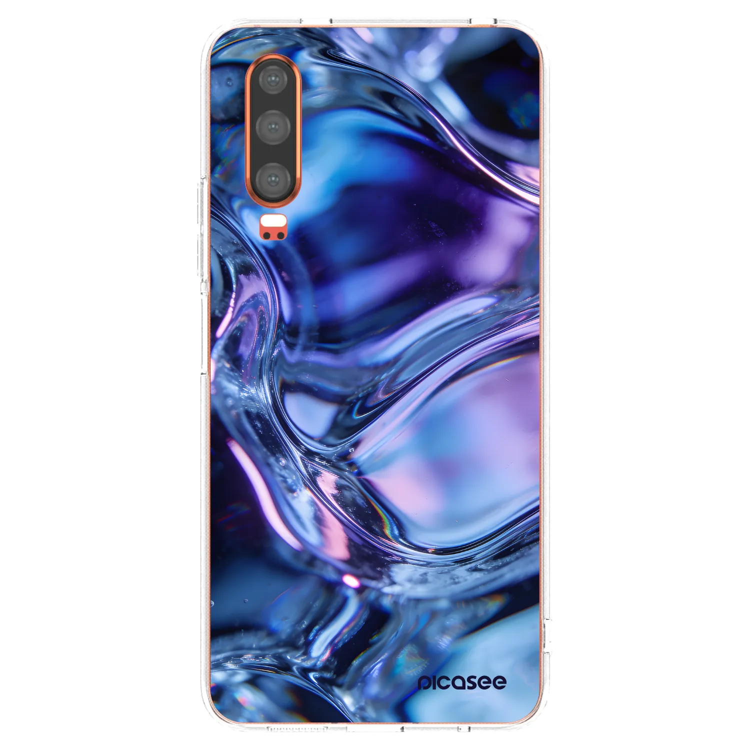 Picasee silikonowe przeźroczyste etui na Huawei P30 - Iris liquid
