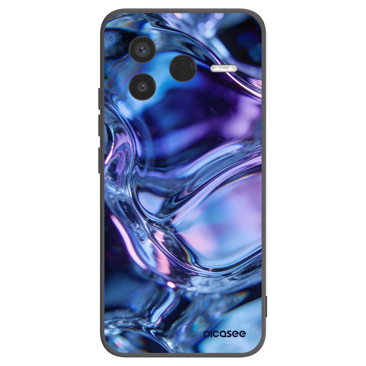 Picasee silikonowe czarne etui na Xiaomi Poco F7 Pro 5G - Iris liquid