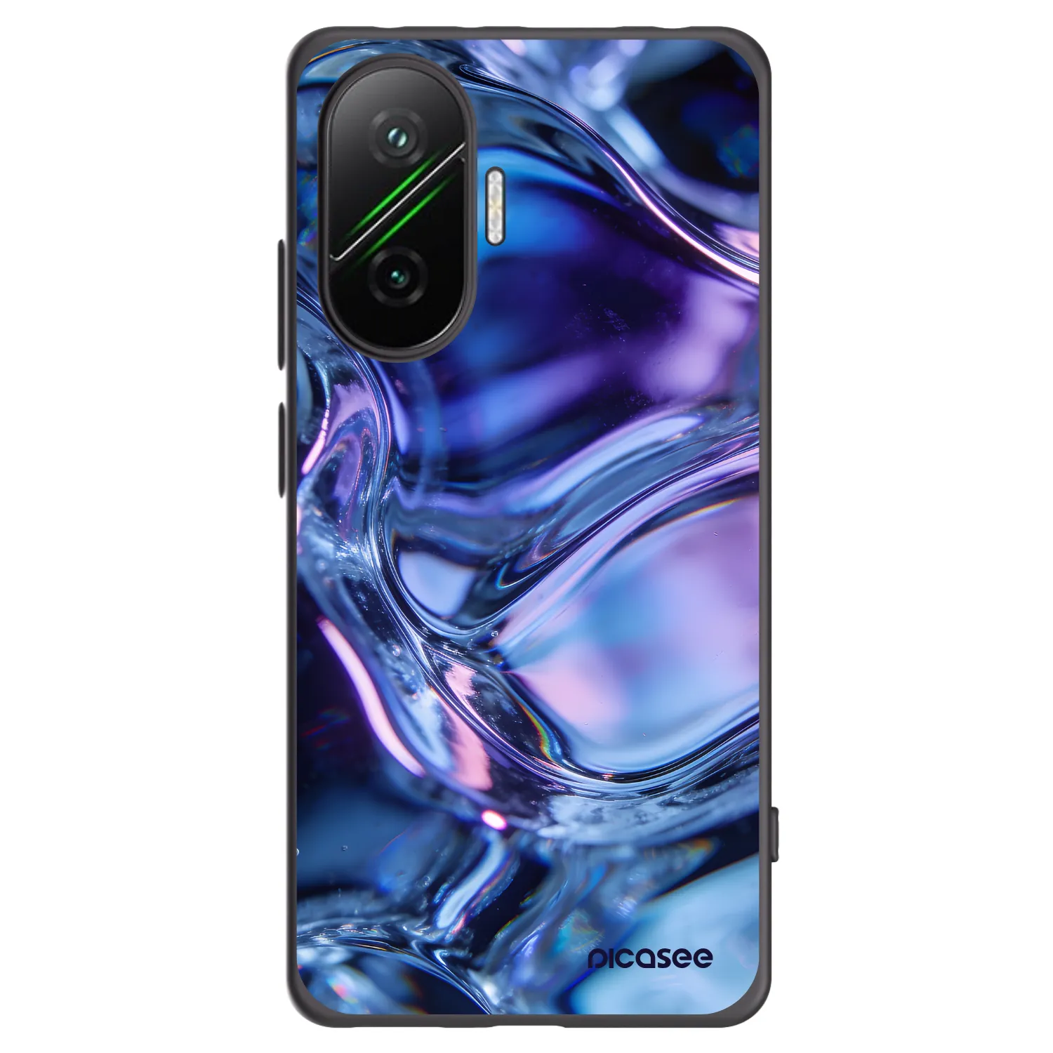 Picasee silikonowe czarne etui na Xiaomi Poco F7 5G - Iris liquid