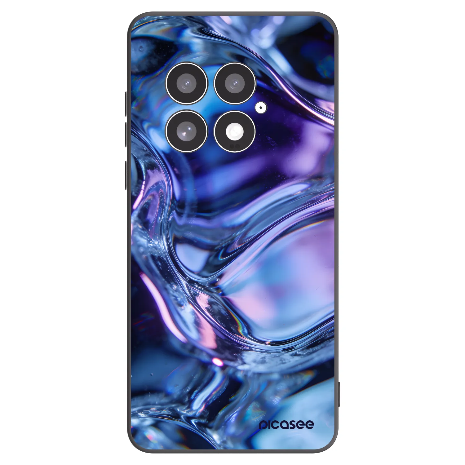 Picasee silikonowe czarne etui na OnePlus 13 5G - Iris liquid