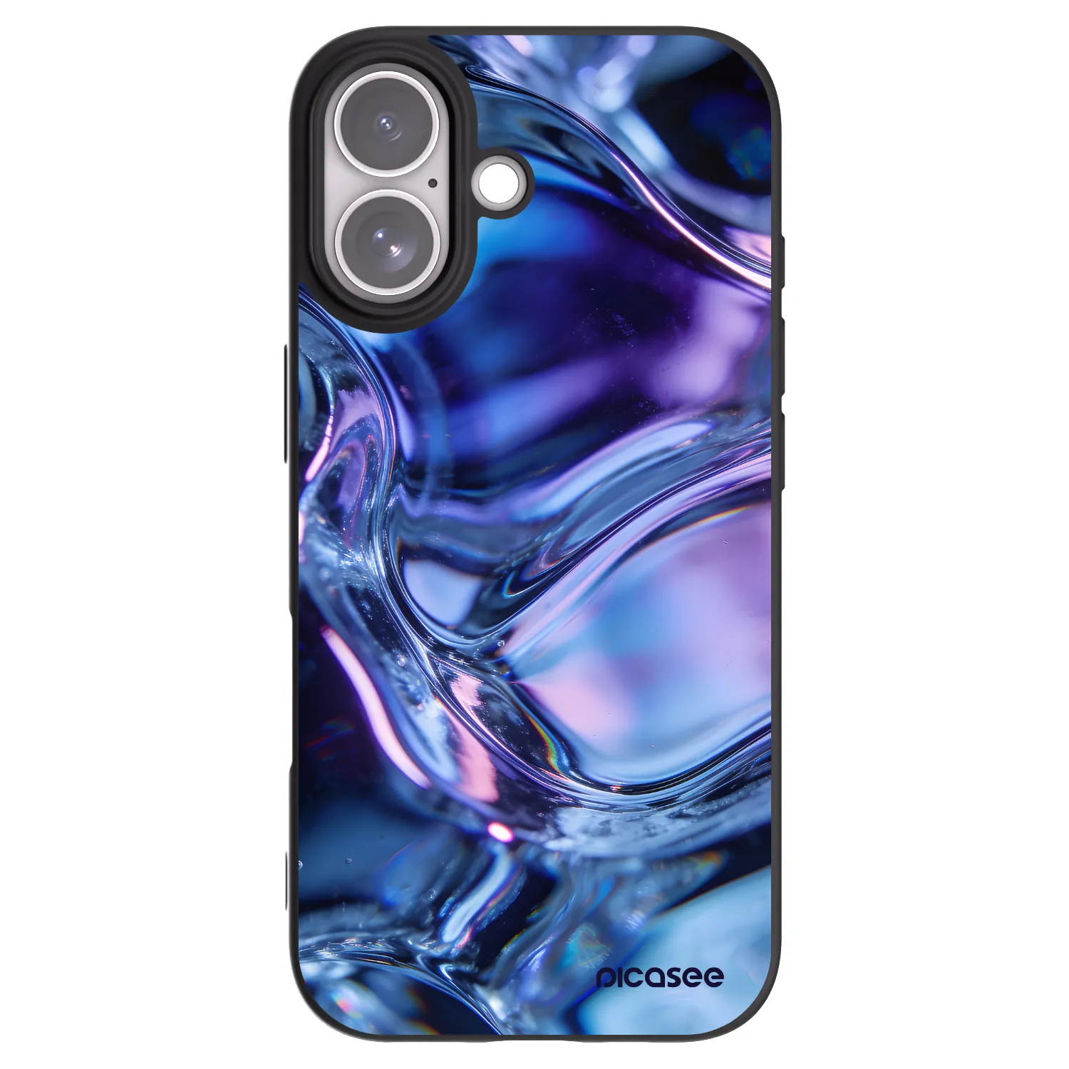 Picasee silikonowe czarne etui na Apple iPhone 17 - Iris liquid